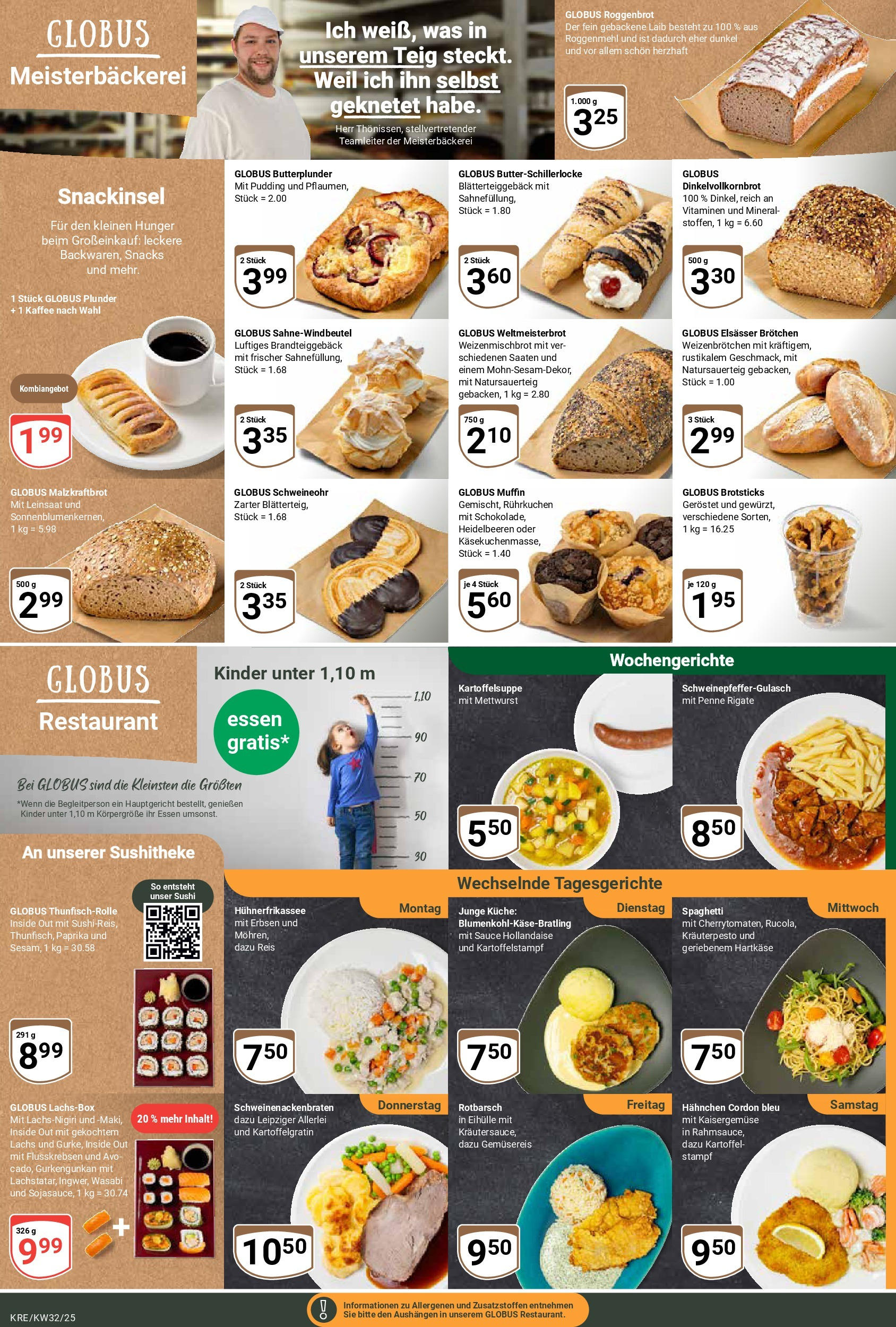 Globus prospekt Krefeld	 (ab 03.08.2025) » Angebote online | Seite: 10 | Produkte: Pudding, Lachs, Reis, Erbsen