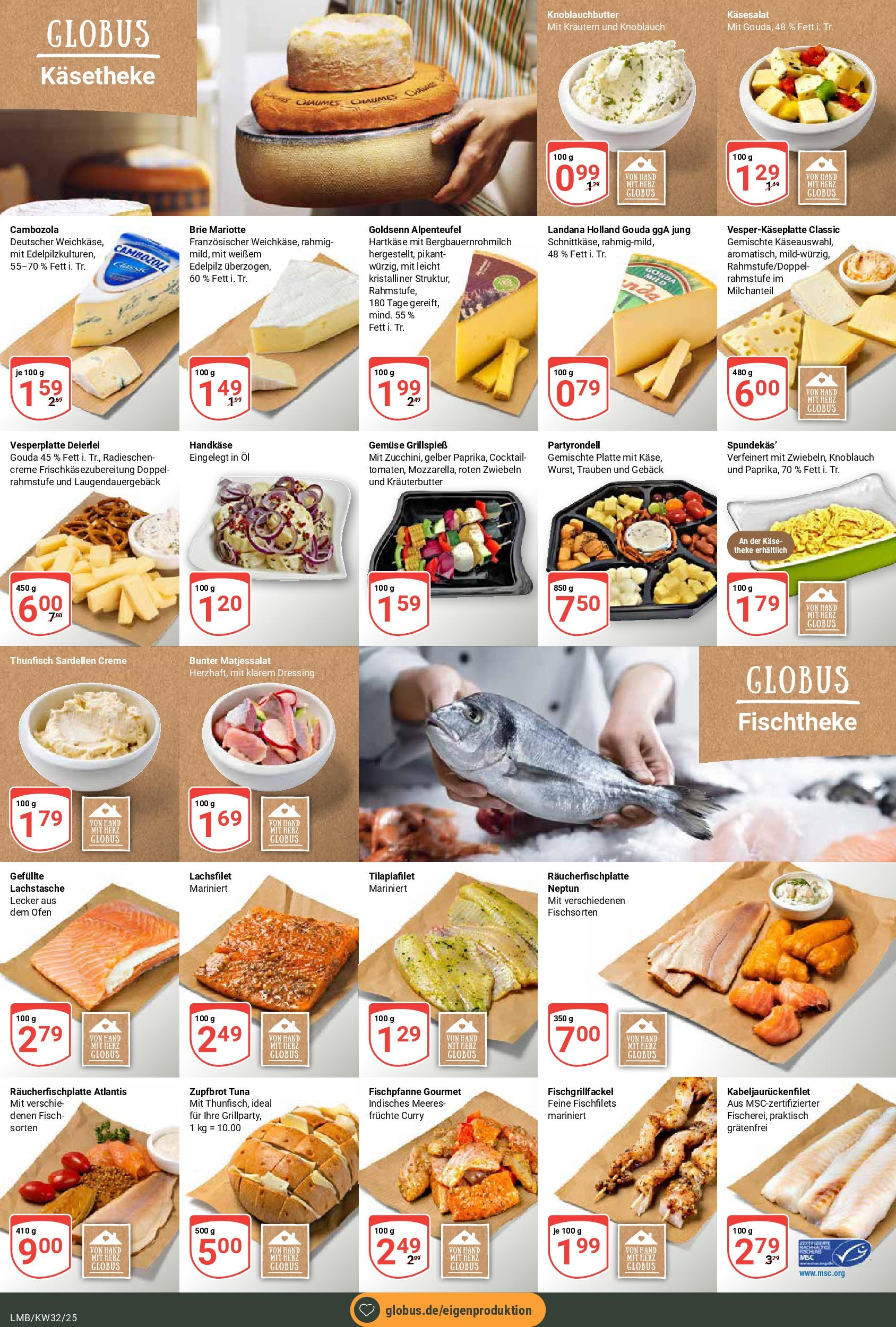 Globus prospekt Limburg	 (ab 03.08.2025) » Angebote online | Seite: 8 | Produkte: Käse, Theke, Öl, Trauben