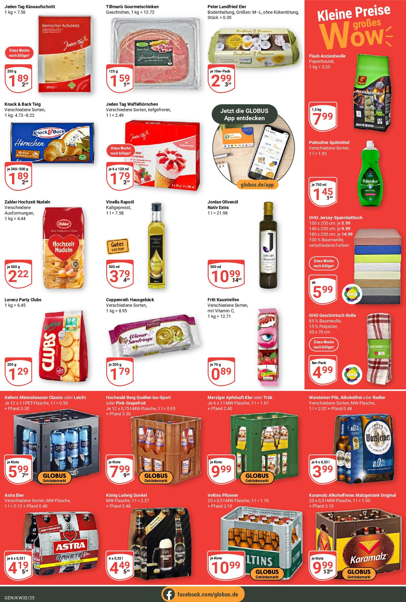 Globus prospekt Gensingen	 (ab 03.08.2025) » Angebote online | Seite: 4 | Produkte: Eier, Bier, Olivenol, Mineralwasser