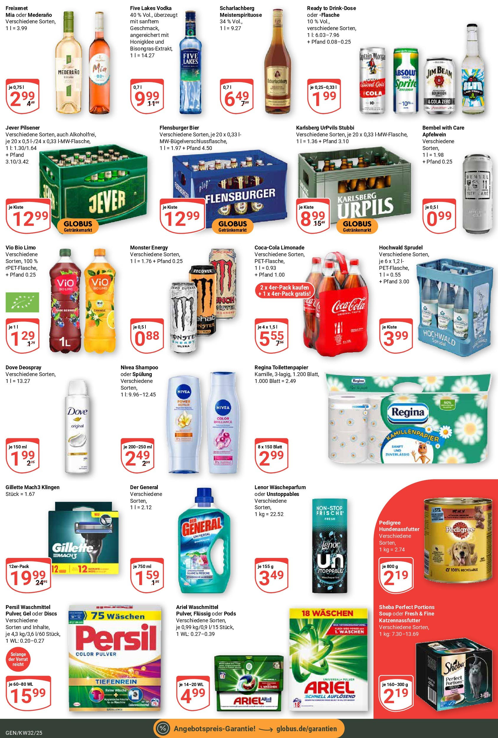 Globus prospekt Gensingen	 (ab 03.08.2025) » Angebote online | Seite: 6 | Produkte: Sheba, Ariel, Shampoo, Flensburger