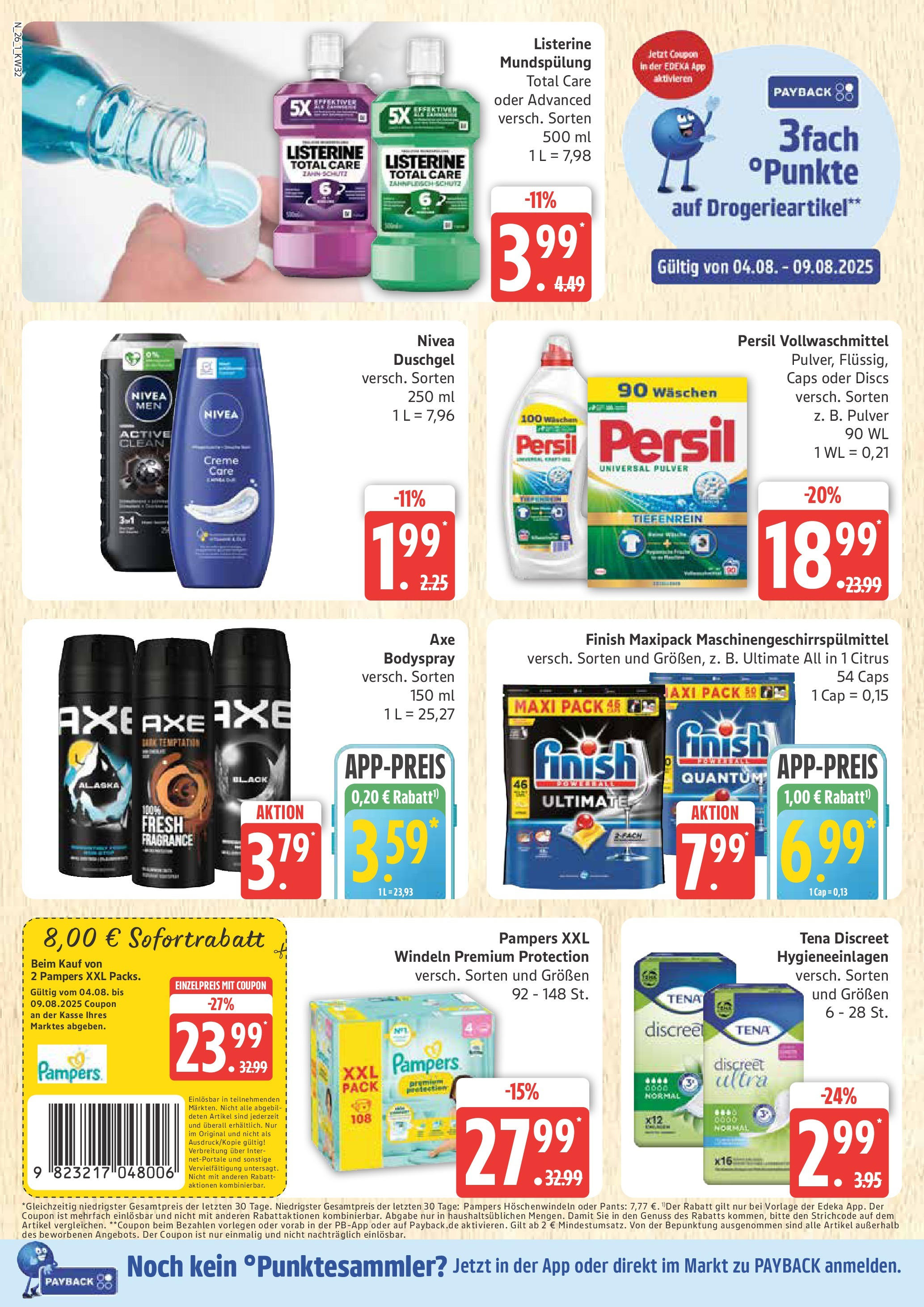 Marktkauf - Marktkauf: Wochenangebote (ab 03.08.2025) » Angebote ab Montag | Seite: 26 | Produkte: Pampers, Creme, Duschgel, Listerine Marktkauf - Marktkauf: Wochenangebote (ab 03.08.2025) » Angebote online | Seite: 26 | Produkte: Pampers, Creme, Duschgel, Listerine
