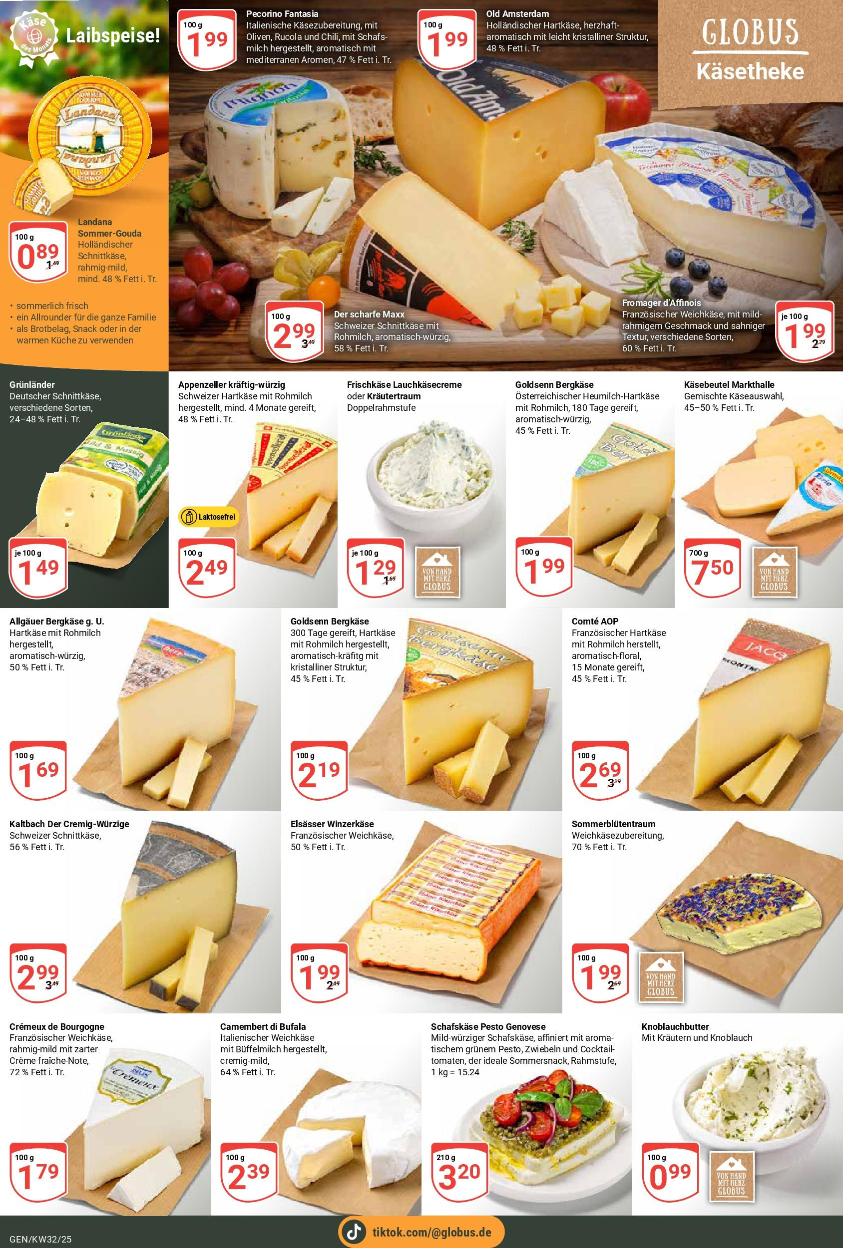 Globus prospekt Gensingen	 (ab 03.08.2025) » Angebote online | Seite: 13 | Produkte: Milch, Grunlander, Knoblauch, Frischkase