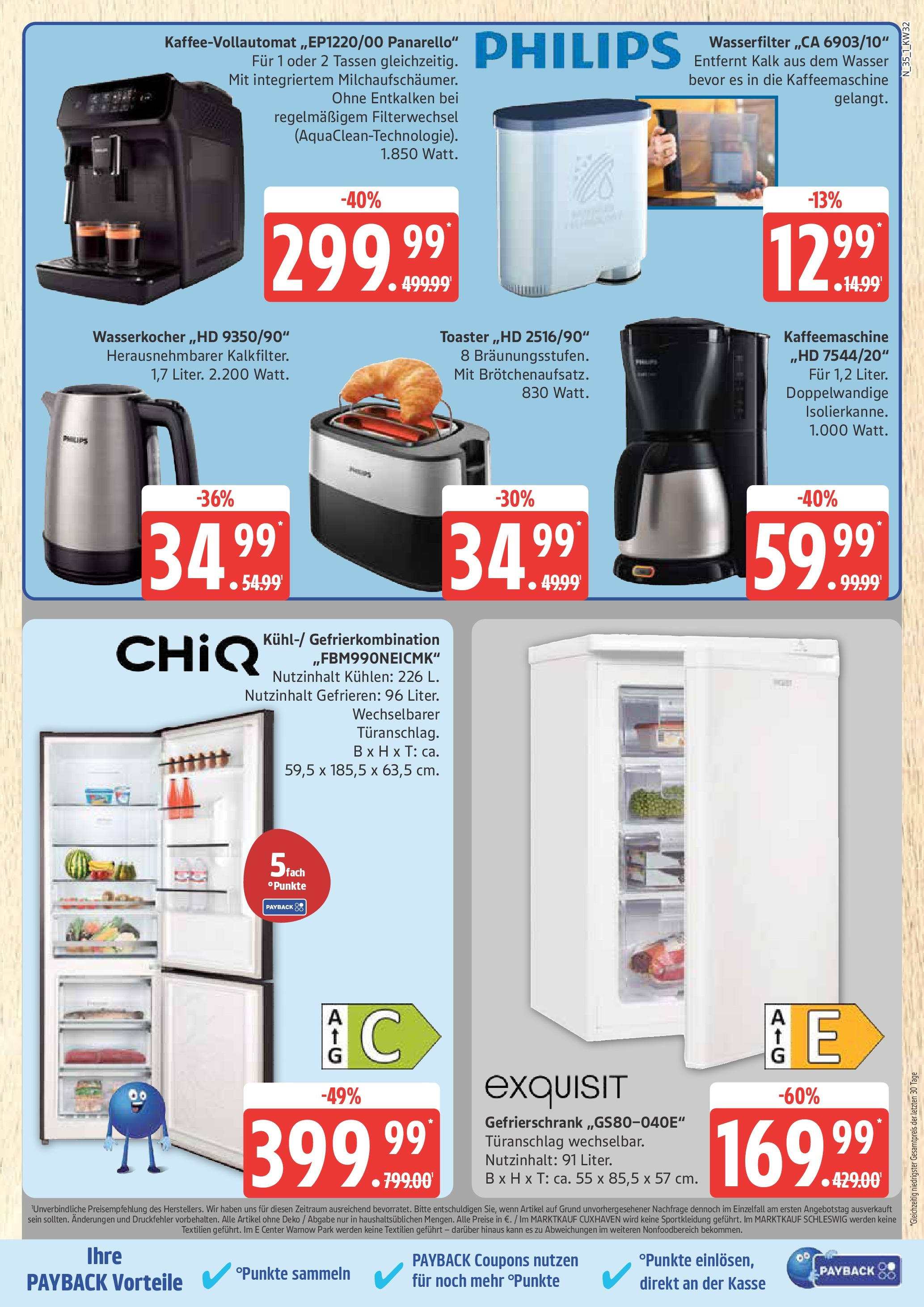 Marktkauf - Marktkauf: Wochenangebote (ab 03.08.2025) » Angebote ab Montag | Seite: 35 | Produkte: Philips, Wasserkocher, Toaster, Kaffeevollautomat Marktkauf - Marktkauf: Wochenangebote (ab 03.08.2025) » Angebote online | Seite: 35 | Produkte: Philips, Wasserkocher, Toaster, Kaffeevollautomat