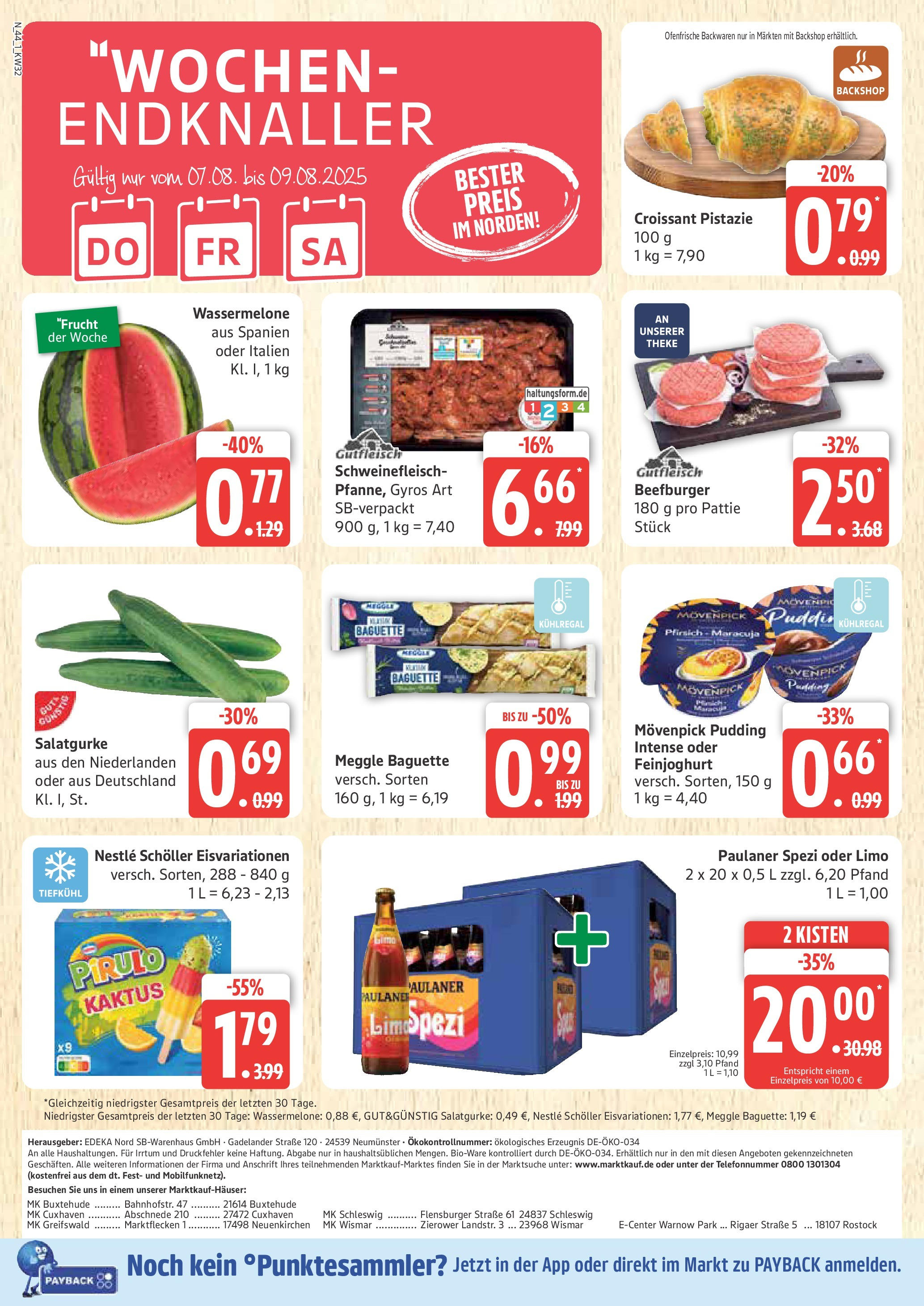 Marktkauf - Marktkauf: Wochenangebote (ab 03.08.2025) » Angebote ab Montag | Seite: 44 | Produkte: Ofenfrische, Flensburger, Pfirsich, Schweinefleisch Marktkauf - Marktkauf: Wochenangebote (ab 03.08.2025) » Angebote online | Seite: 44 | Produkte: Ofenfrische, Flensburger, Pfirsich, Schweinefleisch