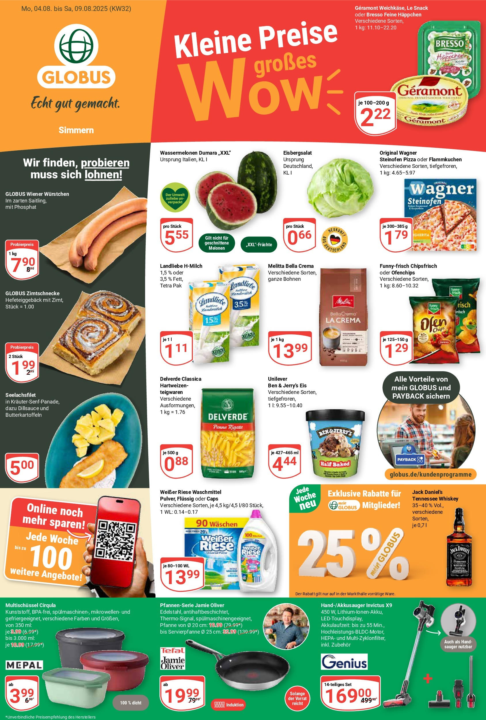 Globus prospekt Simmern	 (ab 03.08.2025) » Angebote online | Seite: 1 | Produkte: Geramont, Eisbergsalat, Ben & Jerry's, Waschmittel