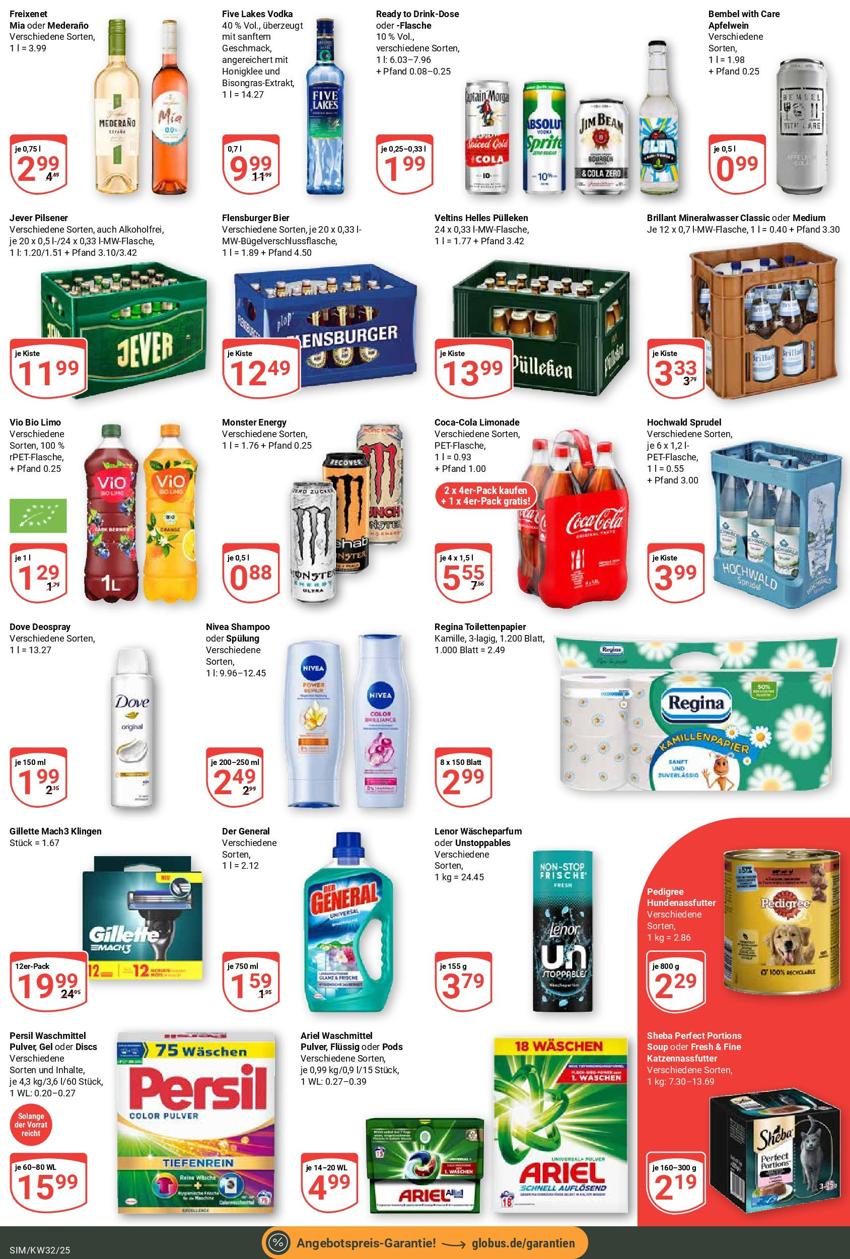 Globus prospekt Simmern	 (ab 03.08.2025) » Angebote online | Seite: 5 | Produkte: Sheba, Bier, Captain morgan, Vodka
