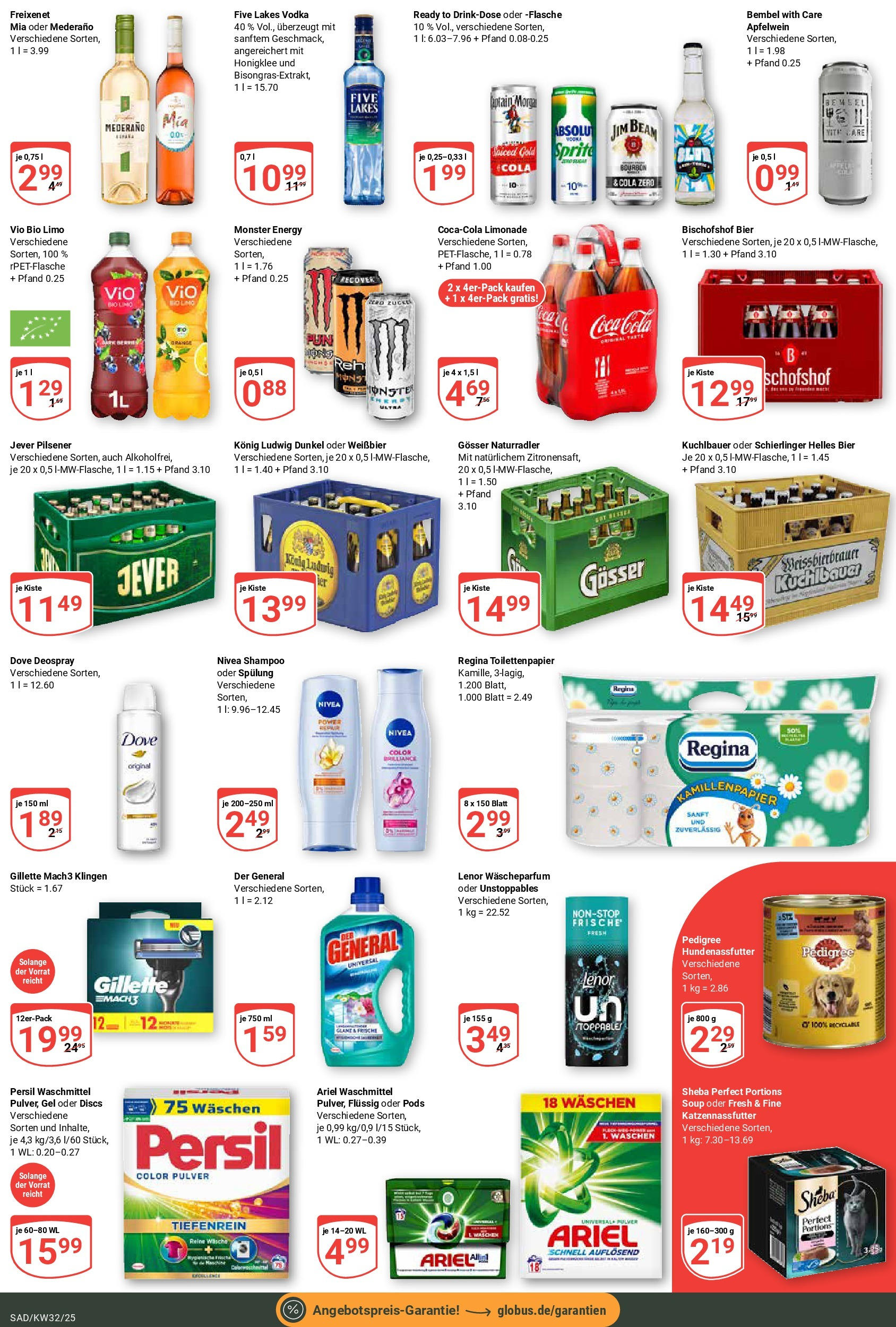 Globus prospekt Schwandorf	 (ab 03.08.2025) » Angebote online | Seite: 3 | Produkte: Energy, Bier, Spülung, Monster