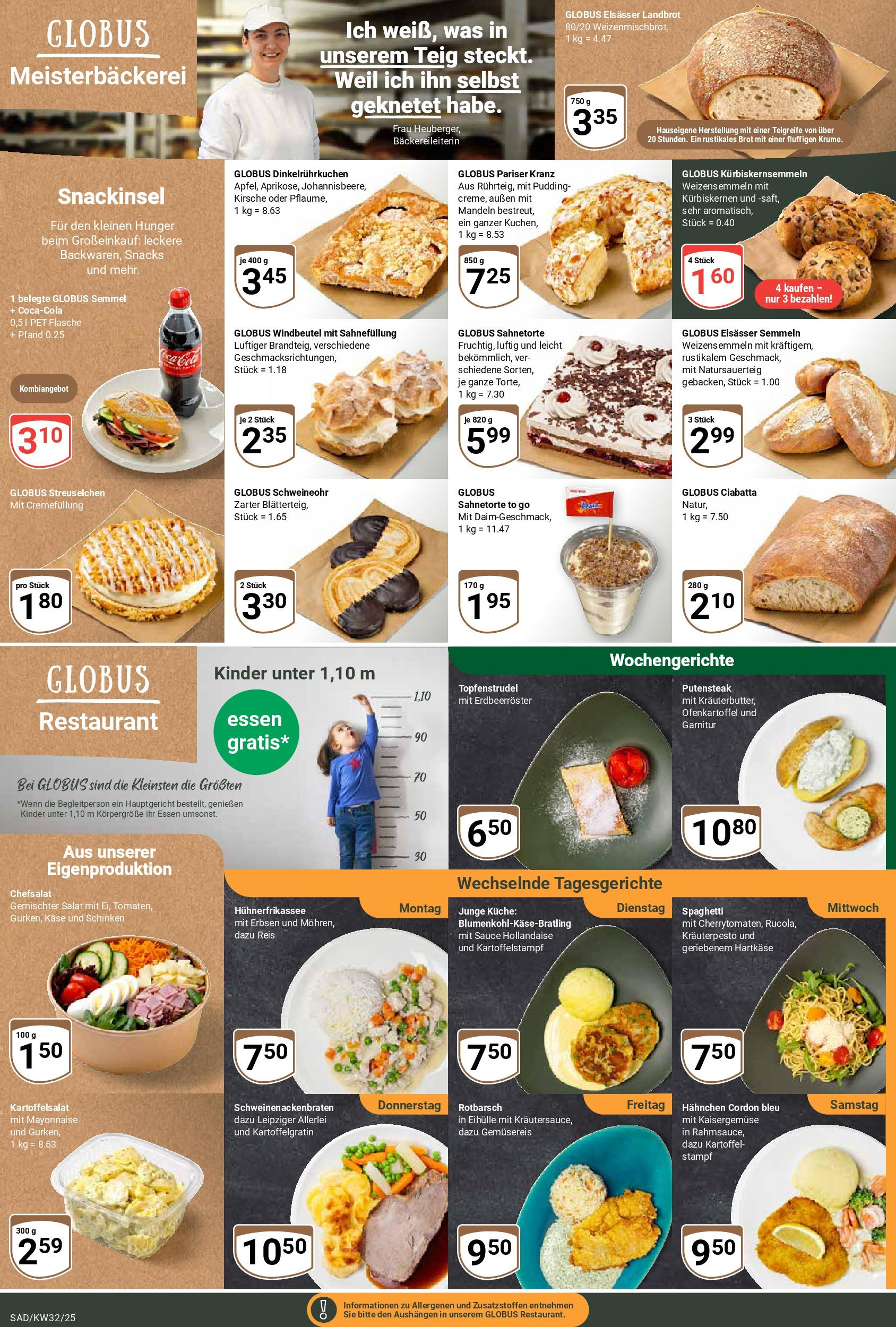 Globus prospekt Schwandorf	 (ab 03.08.2025) » Angebote online | Seite: 5 | Produkte: Hahnchen, Pudding, Mayonnaise, Salat