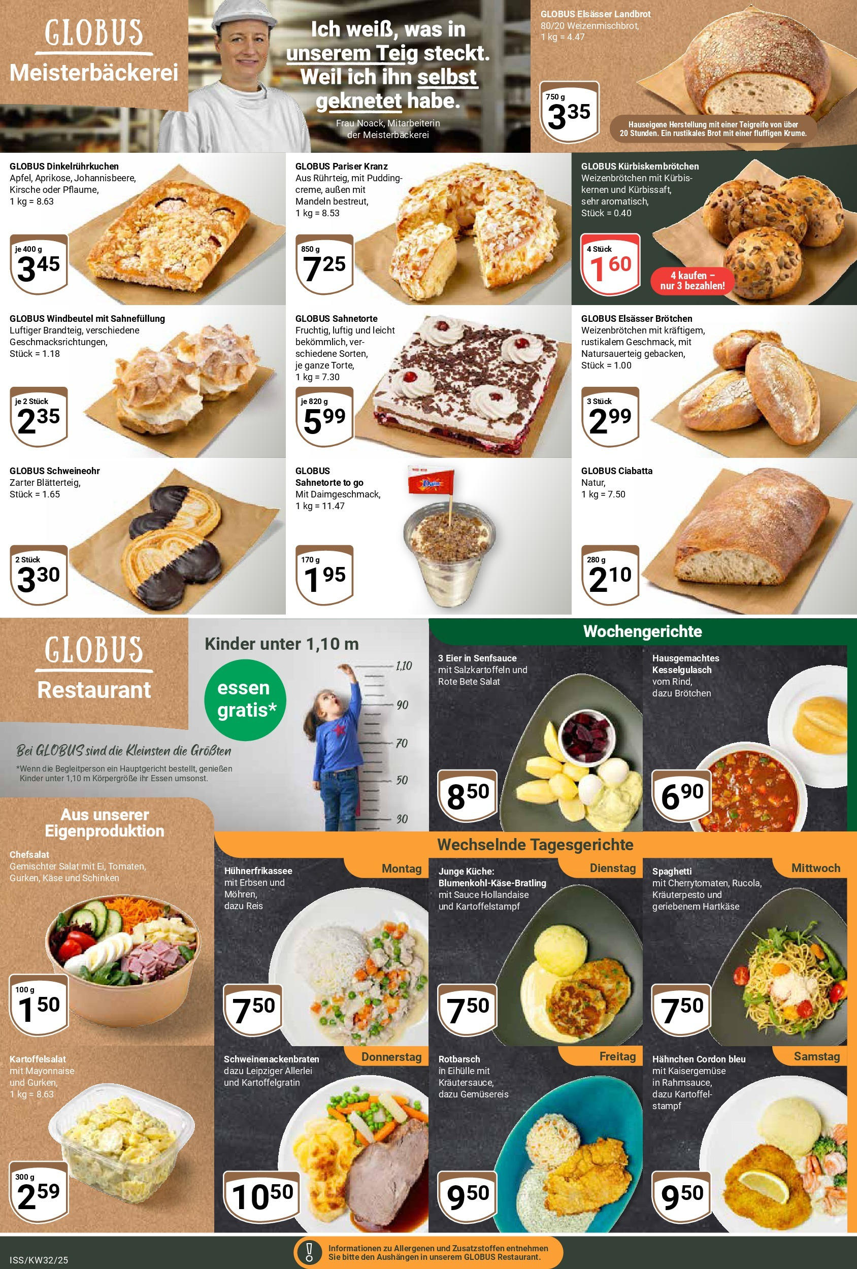 Globus prospekt Isserstedt	 (ab 03.08.2025) » Angebote online | Seite: 11 | Produkte: Käse, Mayonnaise, Brot, Schinken