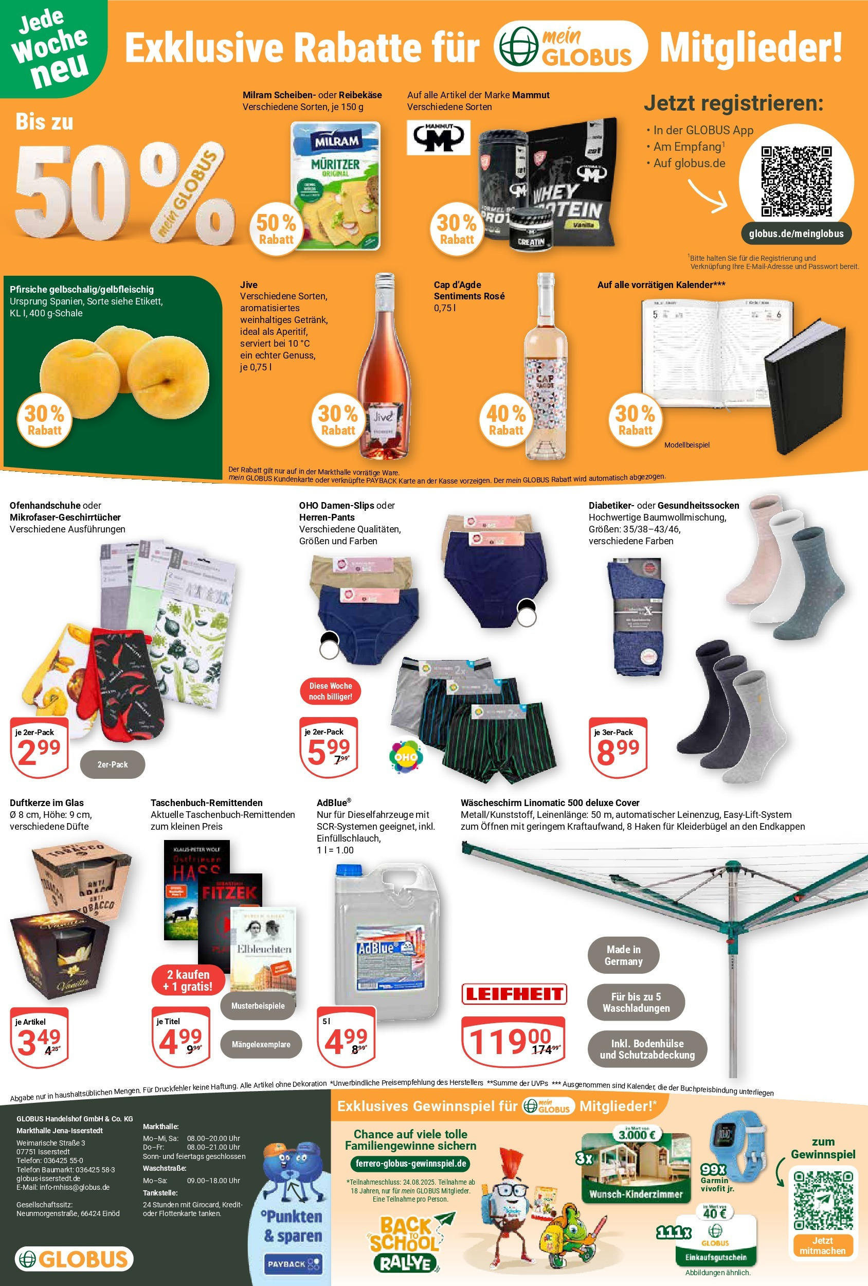 Globus prospekt Isserstedt	 (ab 03.08.2025) » Angebote online | Seite: 29 | Produkte: Kleiderbügel, Reibekase, Telefon, Uhr
