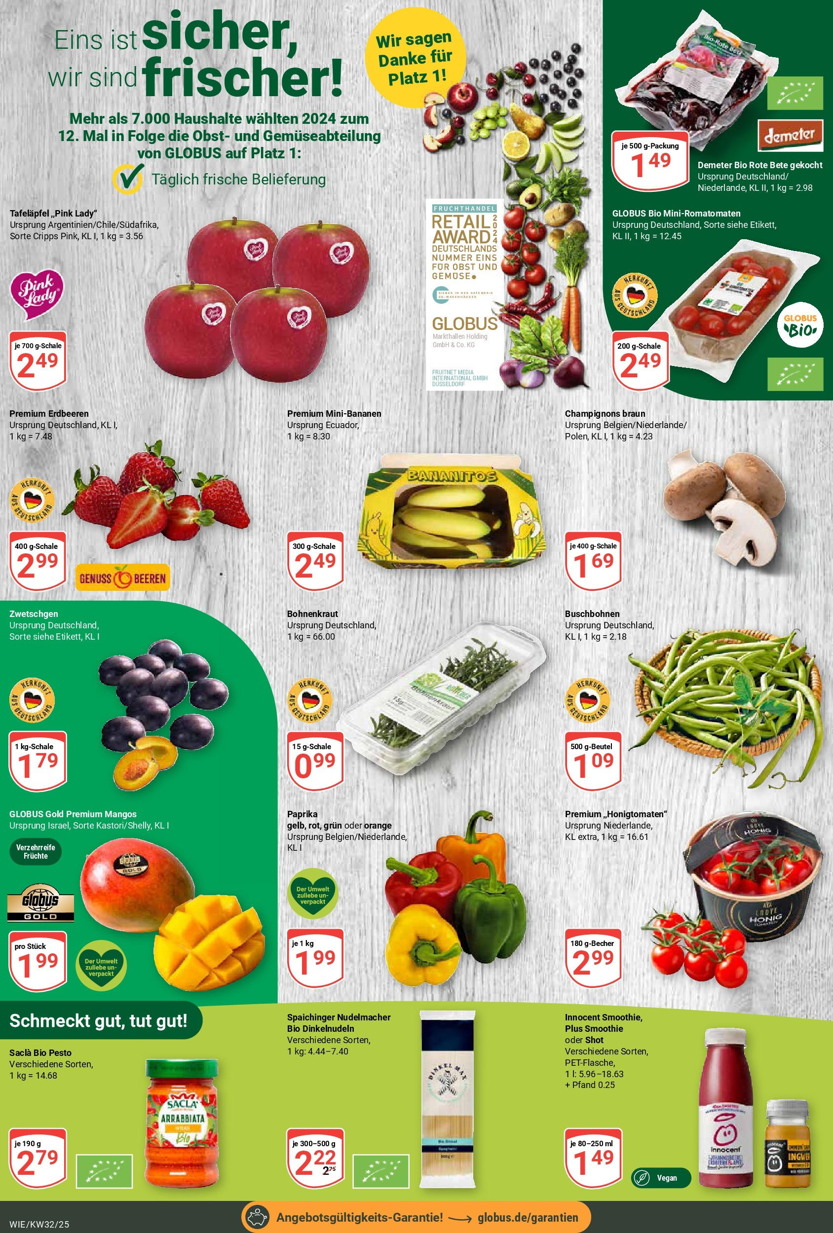 Globus prospekt Waghäusel (ab 03.08.2025) » Angebote ab Montag | Seite: 4 | Produkte: Zwetschgen, Champignons, Paprika, Erdbeeren Globus prospekt Waghäusel (ab 03.08.2025) » Angebote online | Seite: 4 | Produkte: Zwetschgen, Champignons, Paprika, Erdbeeren