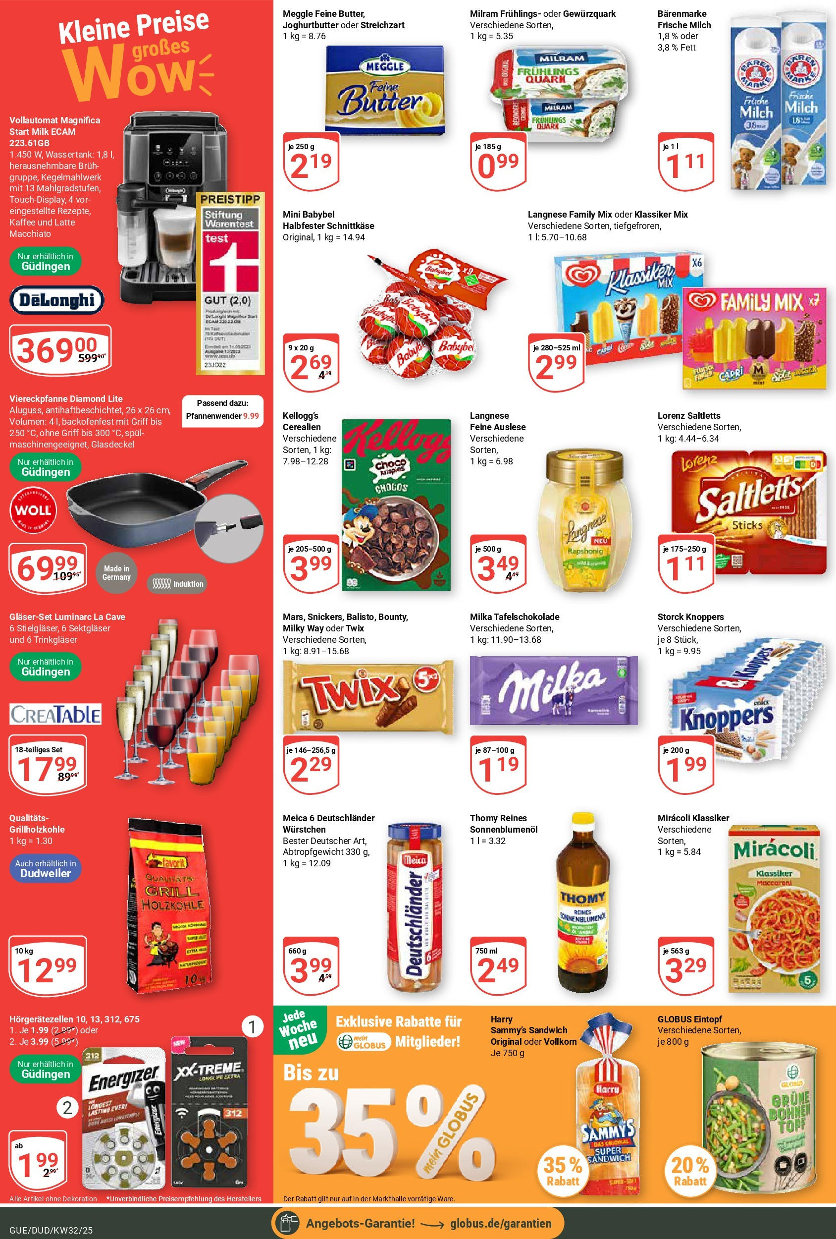 Globus prospekt Saarbrücken-Dudweiler	 (ab 03.08.2025) » Angebote online | Seite: 3 | Produkte: Langnese, Kaffee, Meica, Twix