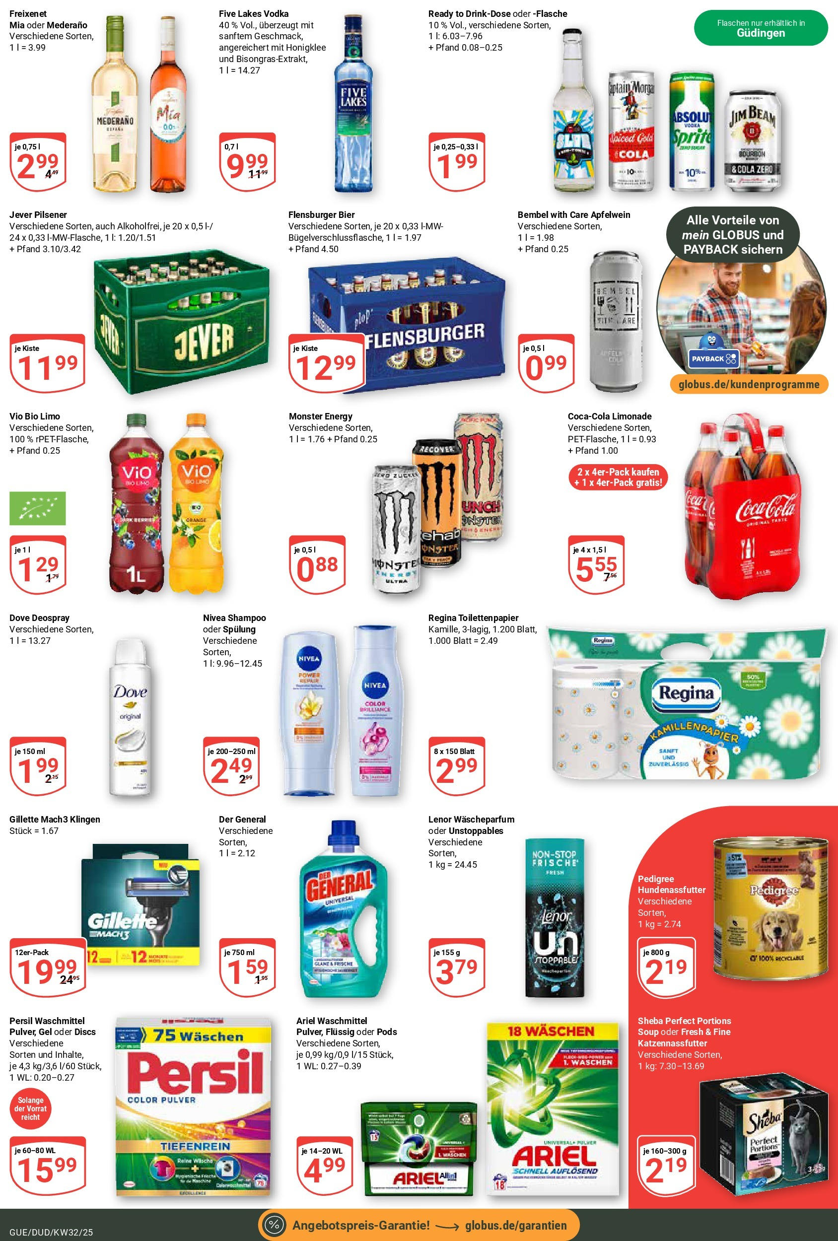 Globus prospekt Saarbrücken-Dudweiler	 (ab 03.08.2025) » Angebote online | Seite: 5 | Produkte: Energy, Ariel, Shampoo, Persil