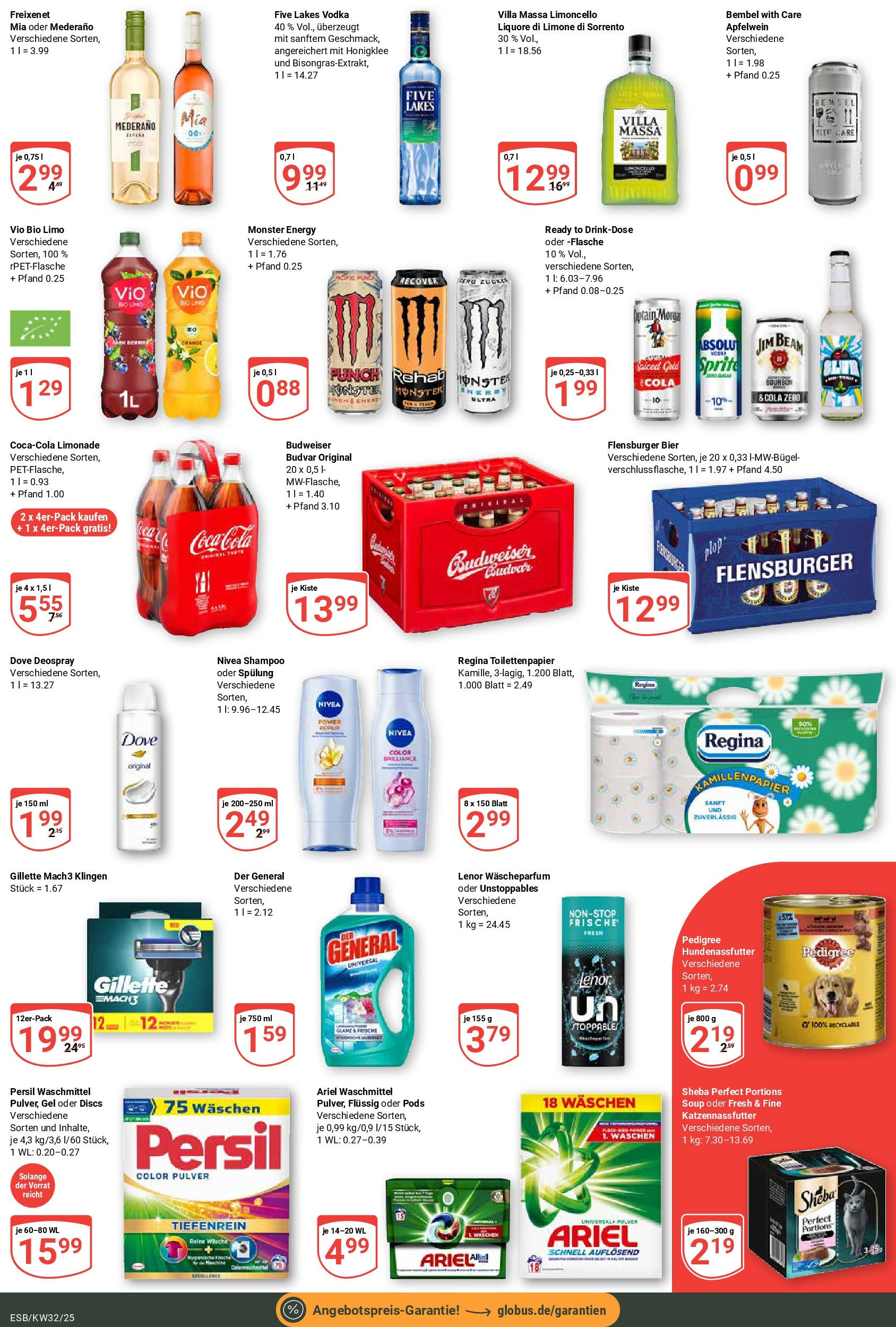 Globus prospekt Eschborn	 (ab 03.08.2025) » Angebote online | Seite: 3 | Produkte: Lenor, Bier, Deospray, Vodka