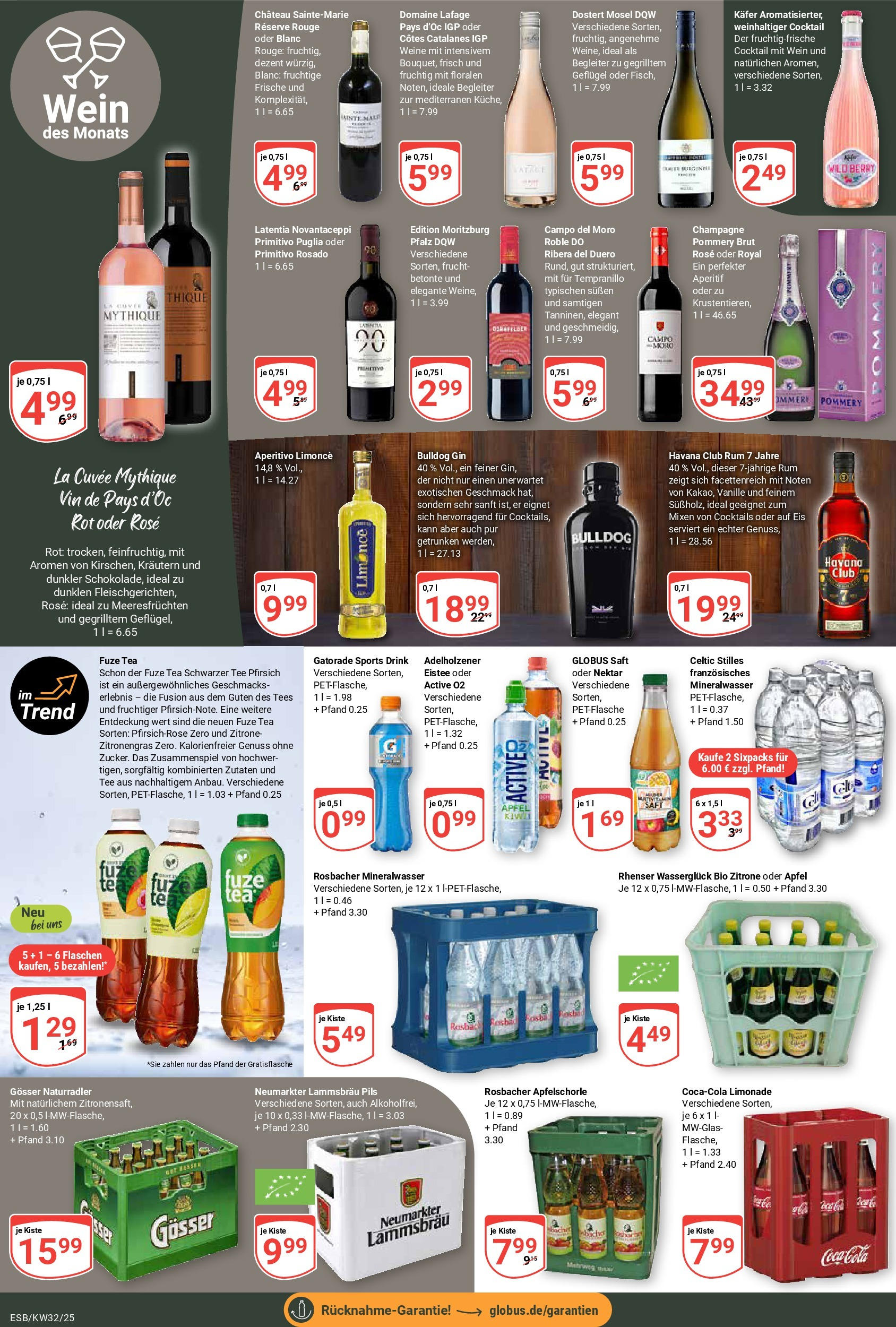 Globus prospekt Eschborn	 (ab 03.08.2025) » Angebote online | Seite: 15 | Produkte: Rum, Zitrone, Saft, Gin