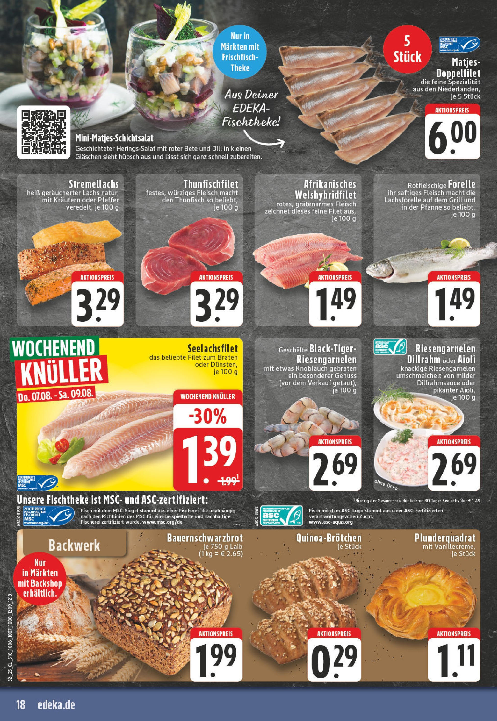 Edeka prospekt Dorsten (ab 03.08.2025) » Angebote Online | Seite: 18 | Produkte: Theke, Fisch, Pfeffer, Knoblauch Edeka prospekt Dorsten (ab 03.08.2025) » Angebote Online | Seite: 18 | Produkte: Theke, Fisch, Pfeffer, Knoblauch