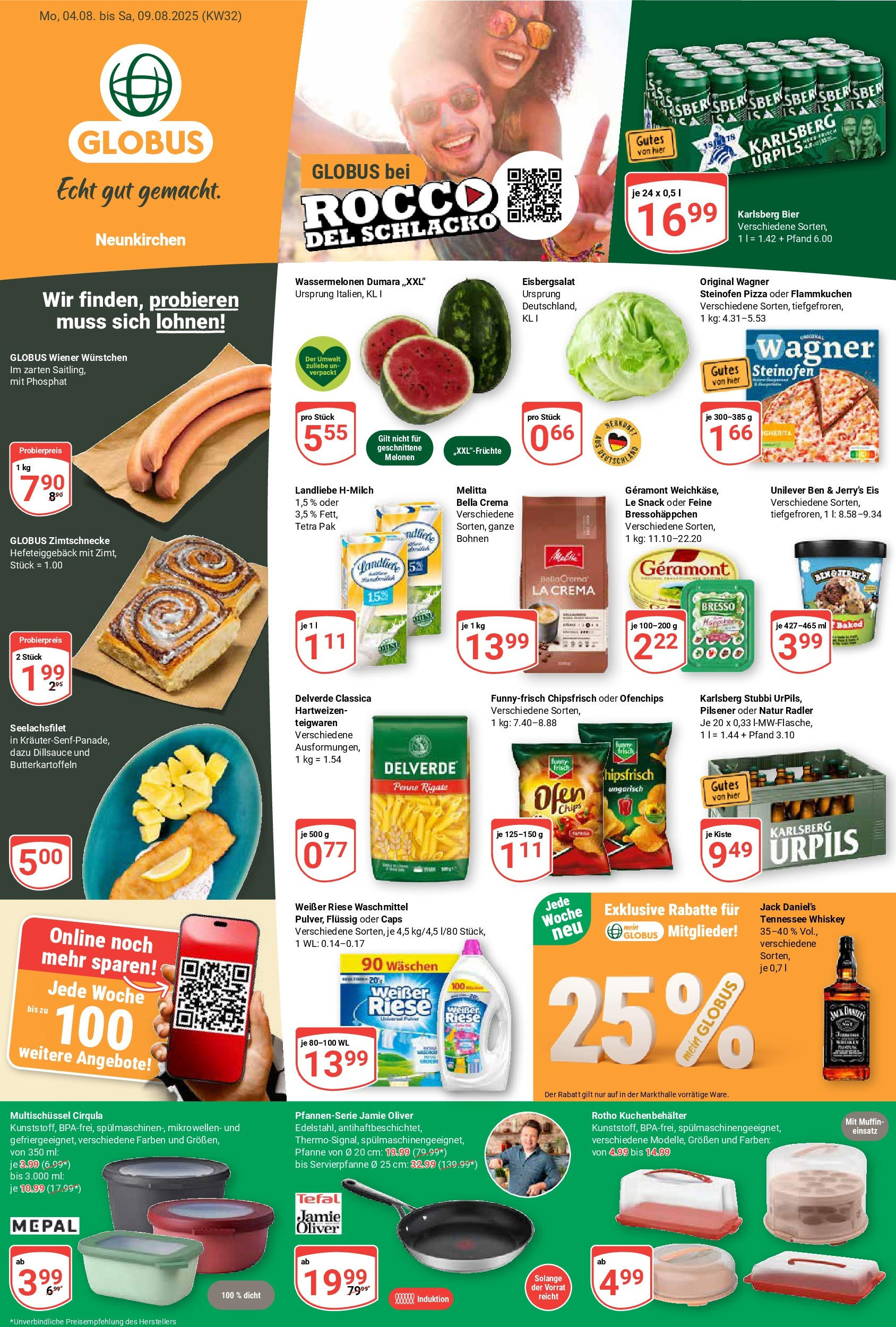 Globus prospekt Neunkirchen	 (ab 03.08.2025) » Angebote online | Seite: 3 | Produkte: Melitta, Wiener wurstchen, Bier, Bresso