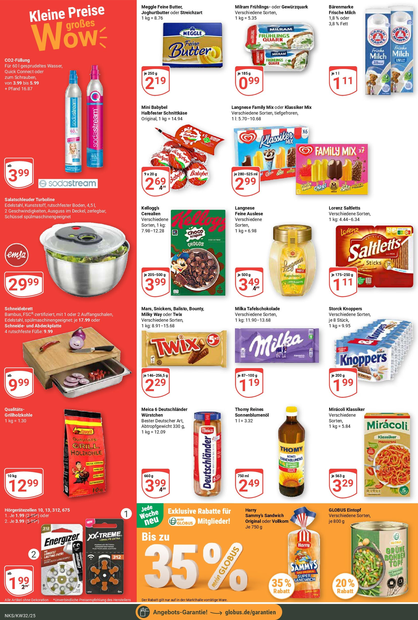 Globus prospekt Neunkirchen	 (ab 03.08.2025) » Angebote online | Seite: 5 | Produkte: Kellogg's, Meica, Milram, Sodastream