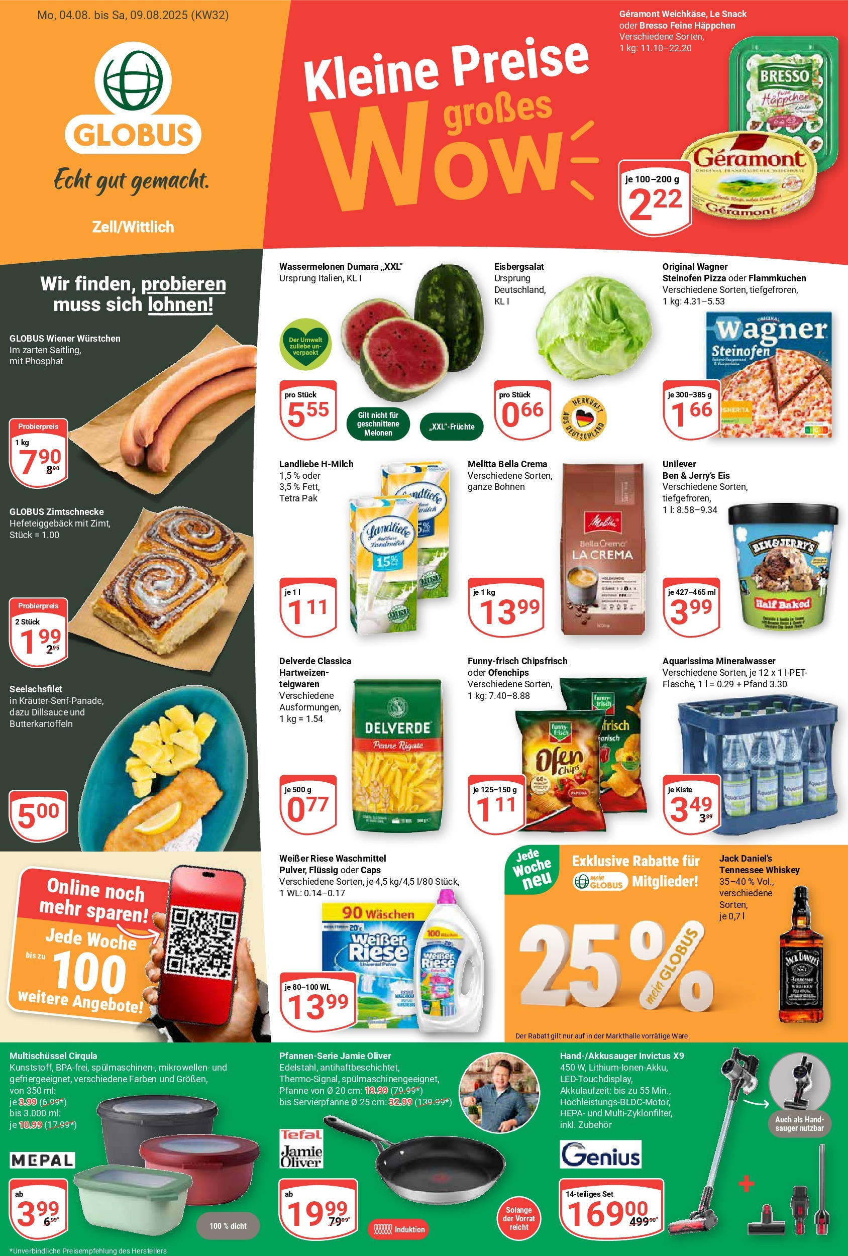 Globus prospekt Wittlich	 (ab 03.08.2025) » Angebote online | Seite: 1 | Produkte: Geramont, Jack Daniel's, Waschmittel, Chips