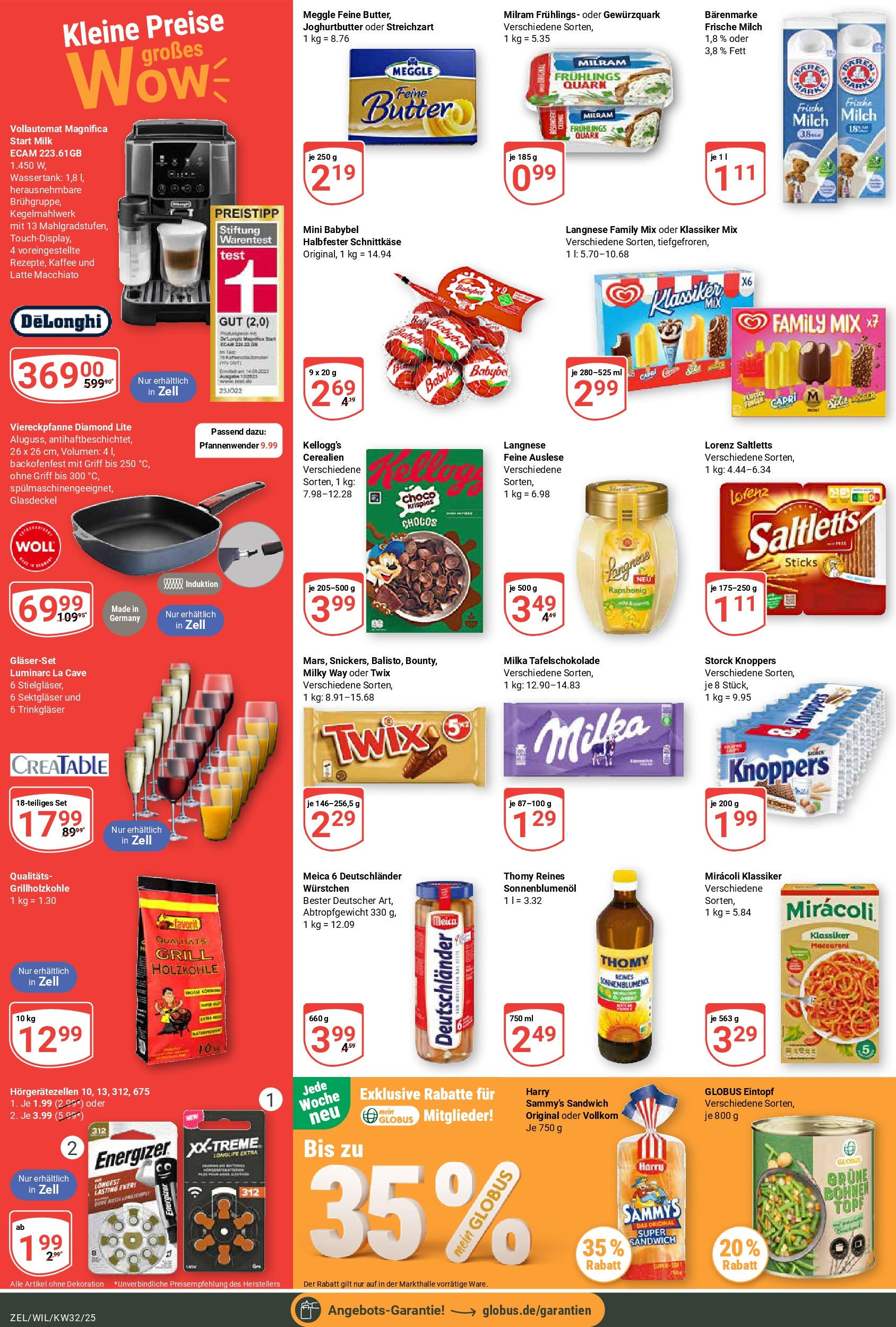 Globus prospekt Wittlich	 (ab 03.08.2025) » Angebote online | Seite: 2 | Produkte: De Longhi, Quark, Milka, Milram