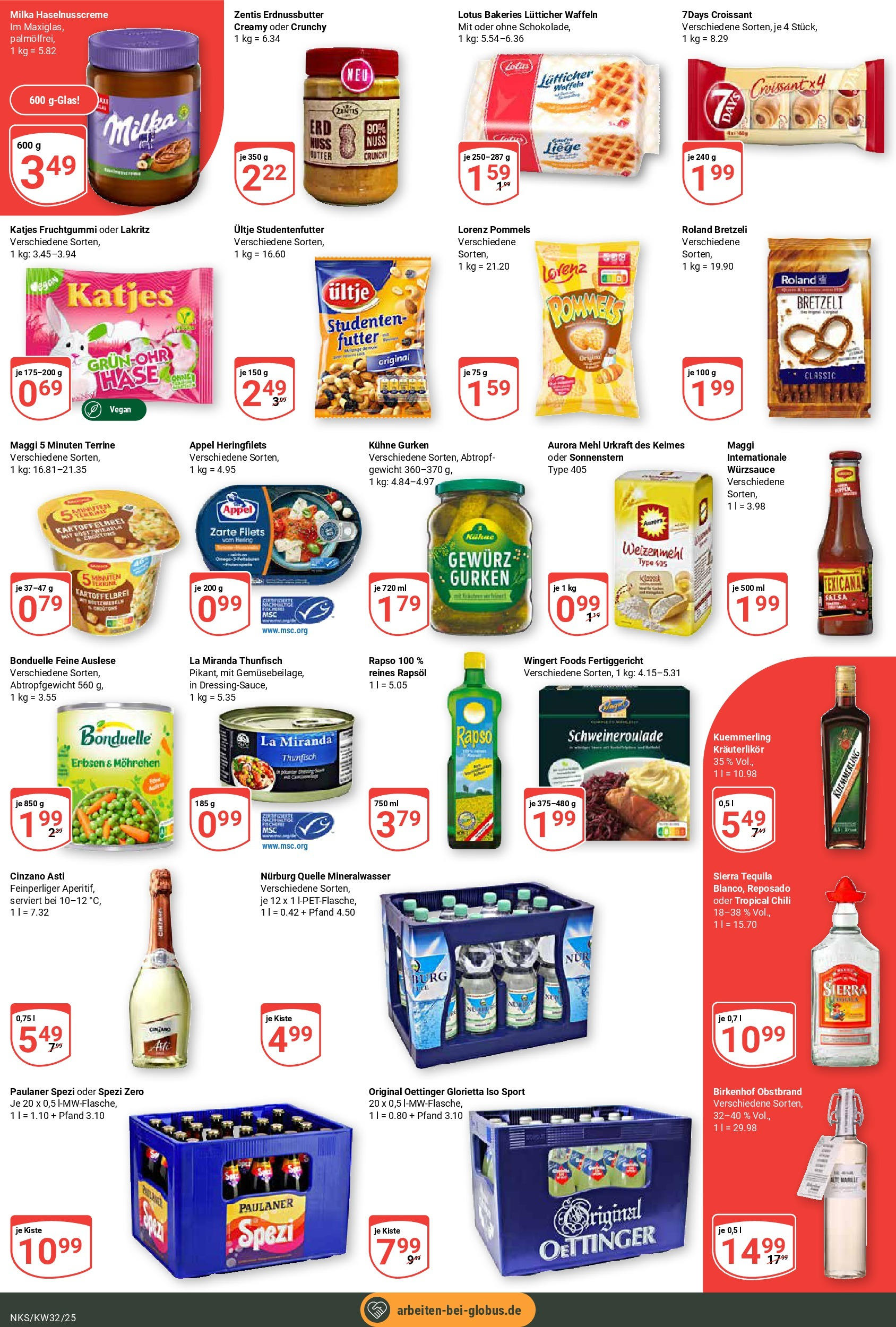 Globus prospekt Neunkirchen	 (ab 03.08.2025) » Angebote online | Seite: 7 | Produkte: Oettinger, Milka, Mineralwasser, Chili