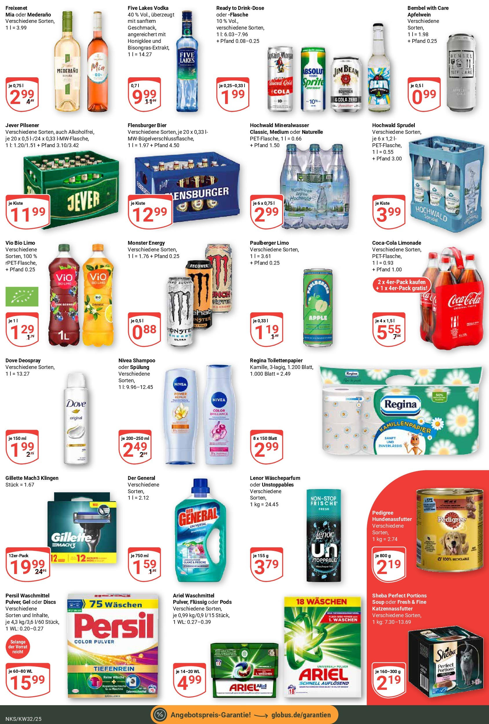 Globus prospekt Neunkirchen	 (ab 03.08.2025) » Angebote online | Seite: 8 | Produkte: Energy, Monster, Persil, Toilettenpapier