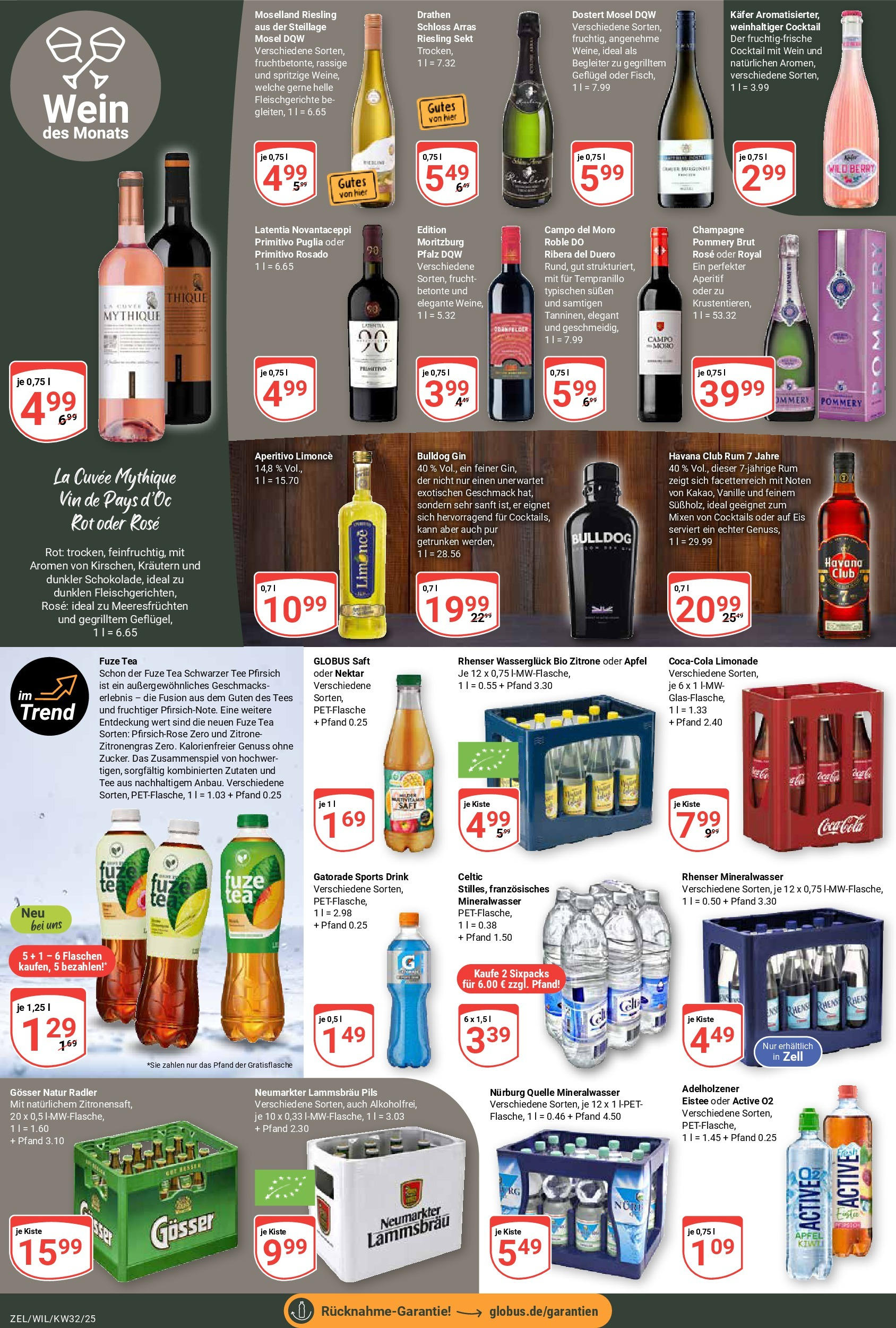 Globus prospekt Wittlich	 (ab 03.08.2025) » Angebote online | Seite: 13 | Produkte: Zitronengras, Radler, Pfirsich, Tee