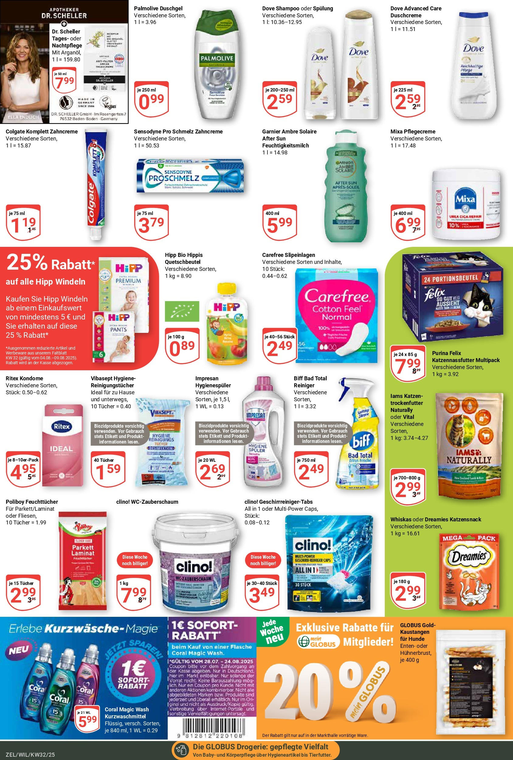 Globus prospekt Wittlich	 (ab 03.08.2025) » Angebote online | Seite: 17 | Produkte: Coral, Shampoo, After Sun, Whiskas