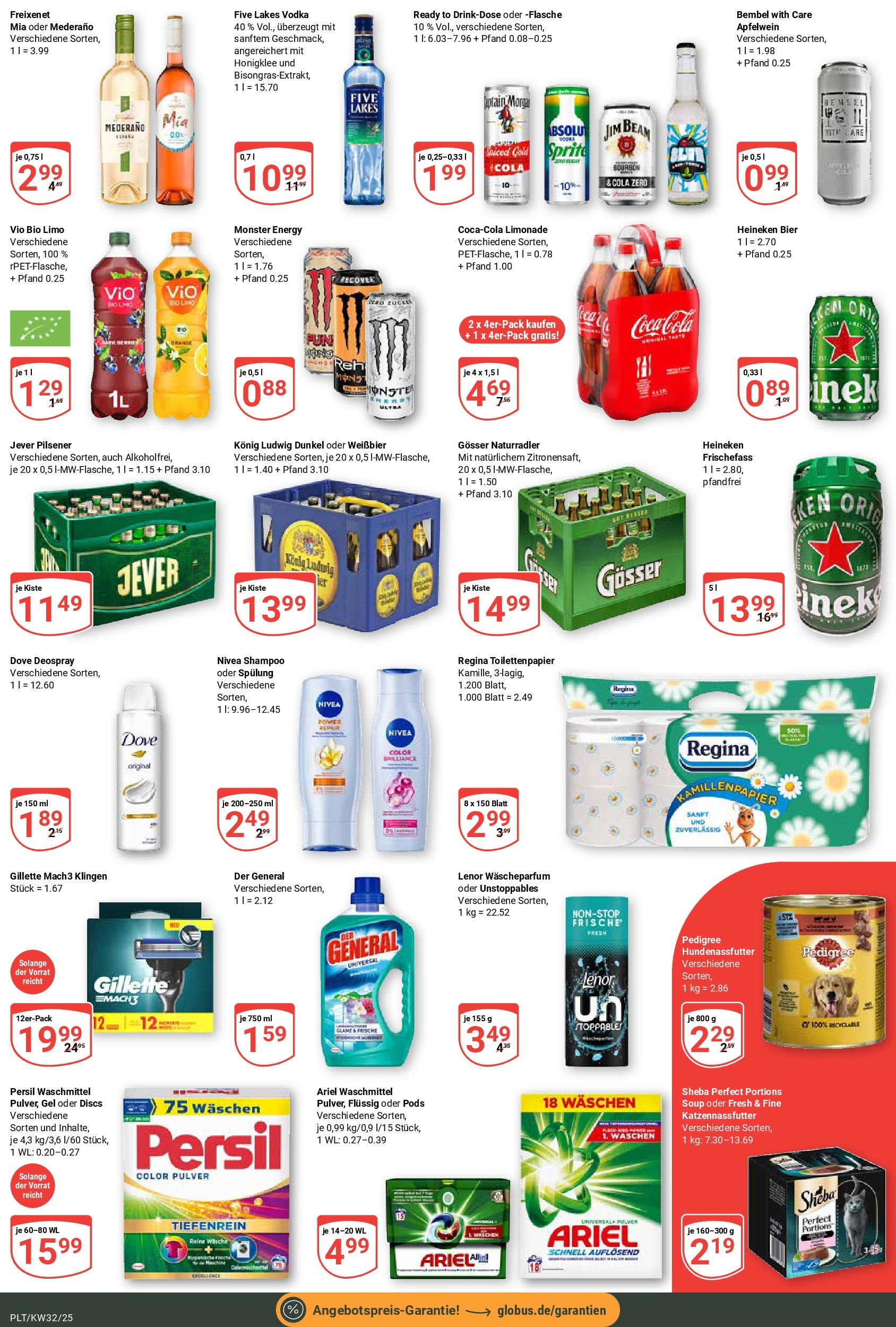 Globus prospekt Plattling (ab 03.08.2025) » Angebote ab Montag | Seite: 3 | Produkte: Jever, Pedigree, Vodka, Bourbon Globus prospekt Plattling (ab 03.08.2025) » Angebote online | Seite: 3 | Produkte: Jever, Pedigree, Vodka, Bourbon