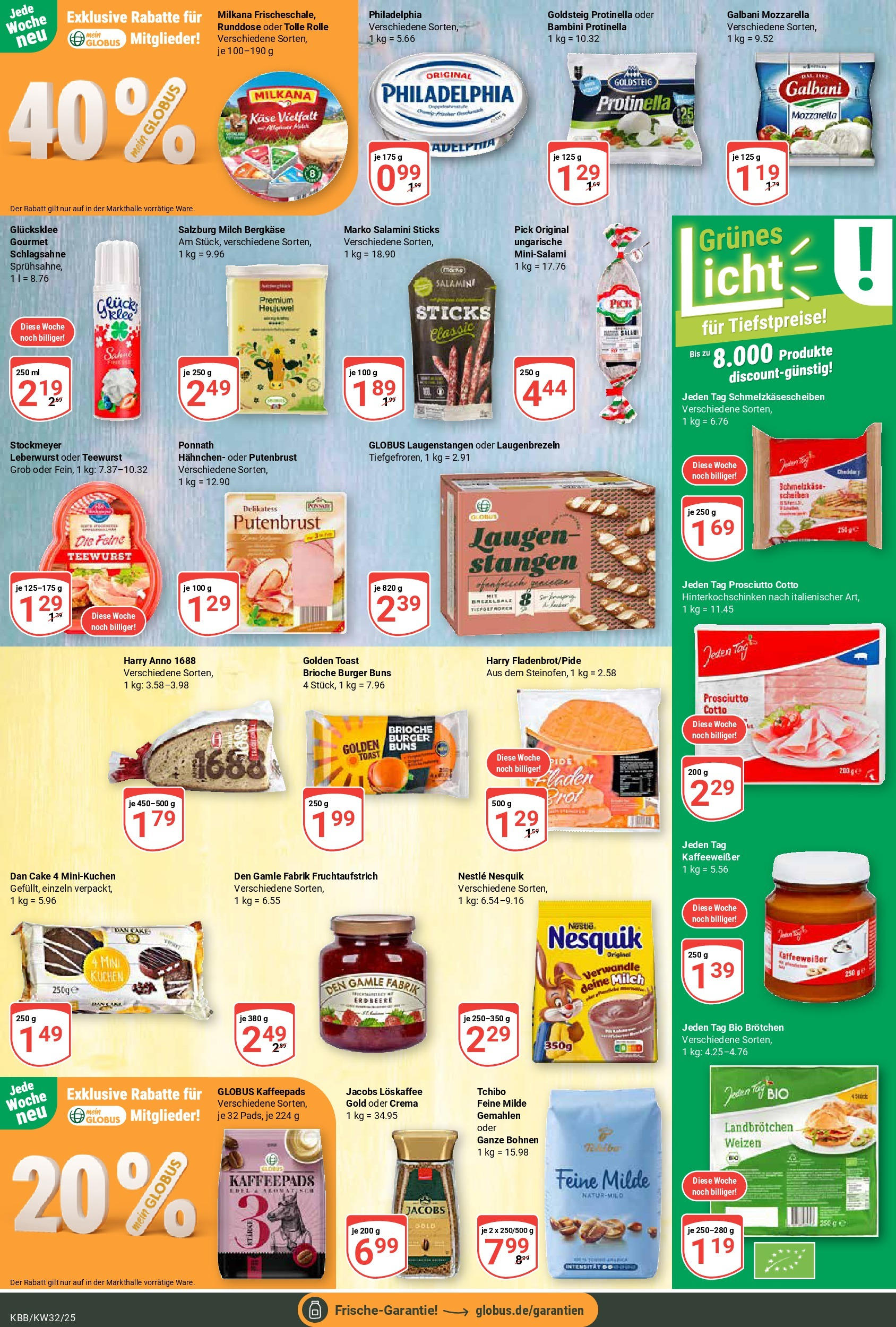 Globus prospekt Koblenz-Bubenheim	 (ab 03.08.2025) » Angebote online | Seite: 11 | Produkte: Käse, Toast, Milkana, Kuchen