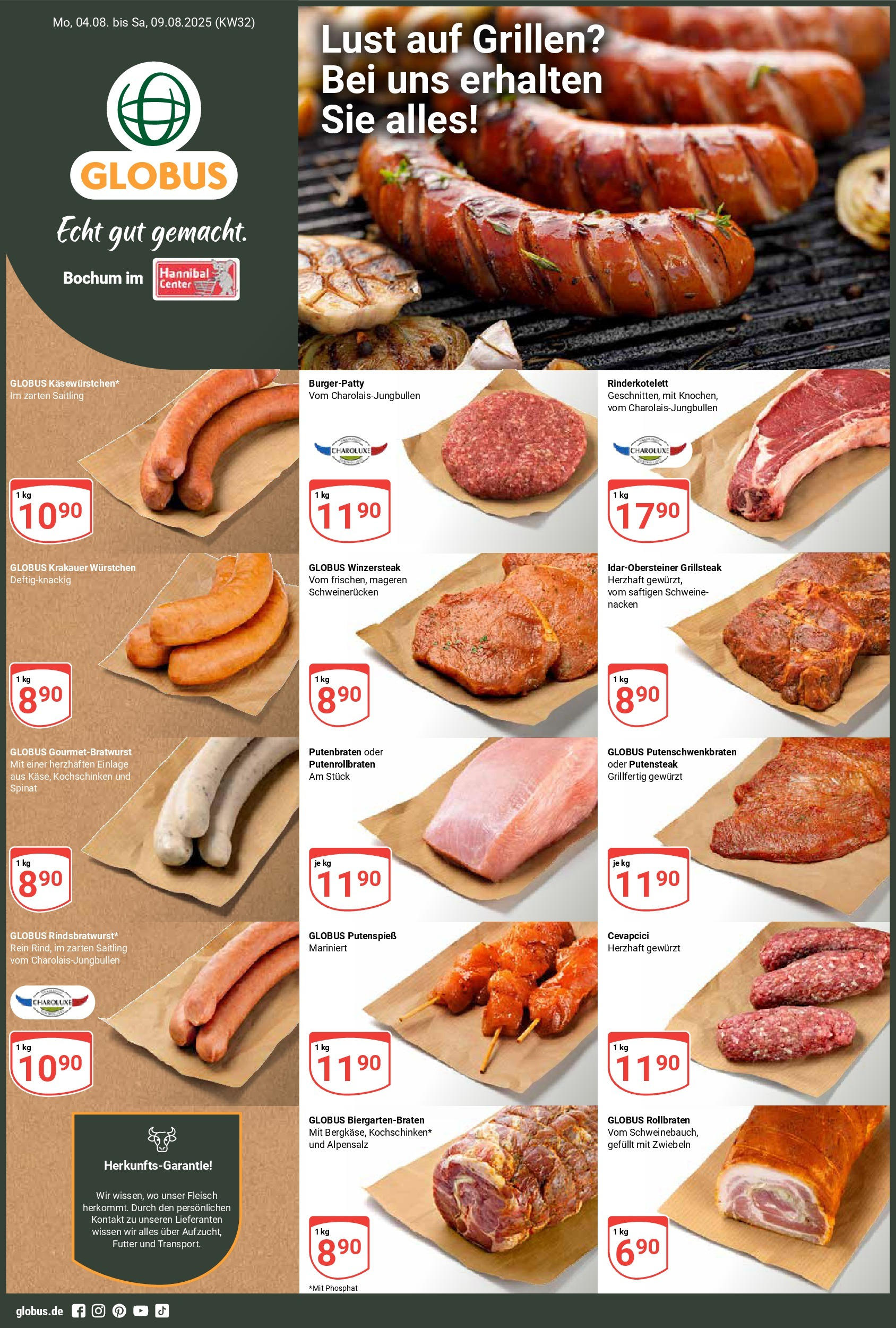 Globus prospekt Bochum-Riemke (ab 03.08.2025) » Angebote ab Montag | Seite: 1 | Produkte: Cevapcici, Zwiebeln, Schweinerucken, Fleisch Globus prospekt Bochum-Riemke (ab 03.08.2025) » Angebote online | Seite: 1 | Produkte: Cevapcici, Zwiebeln, Schweinerucken, Fleisch