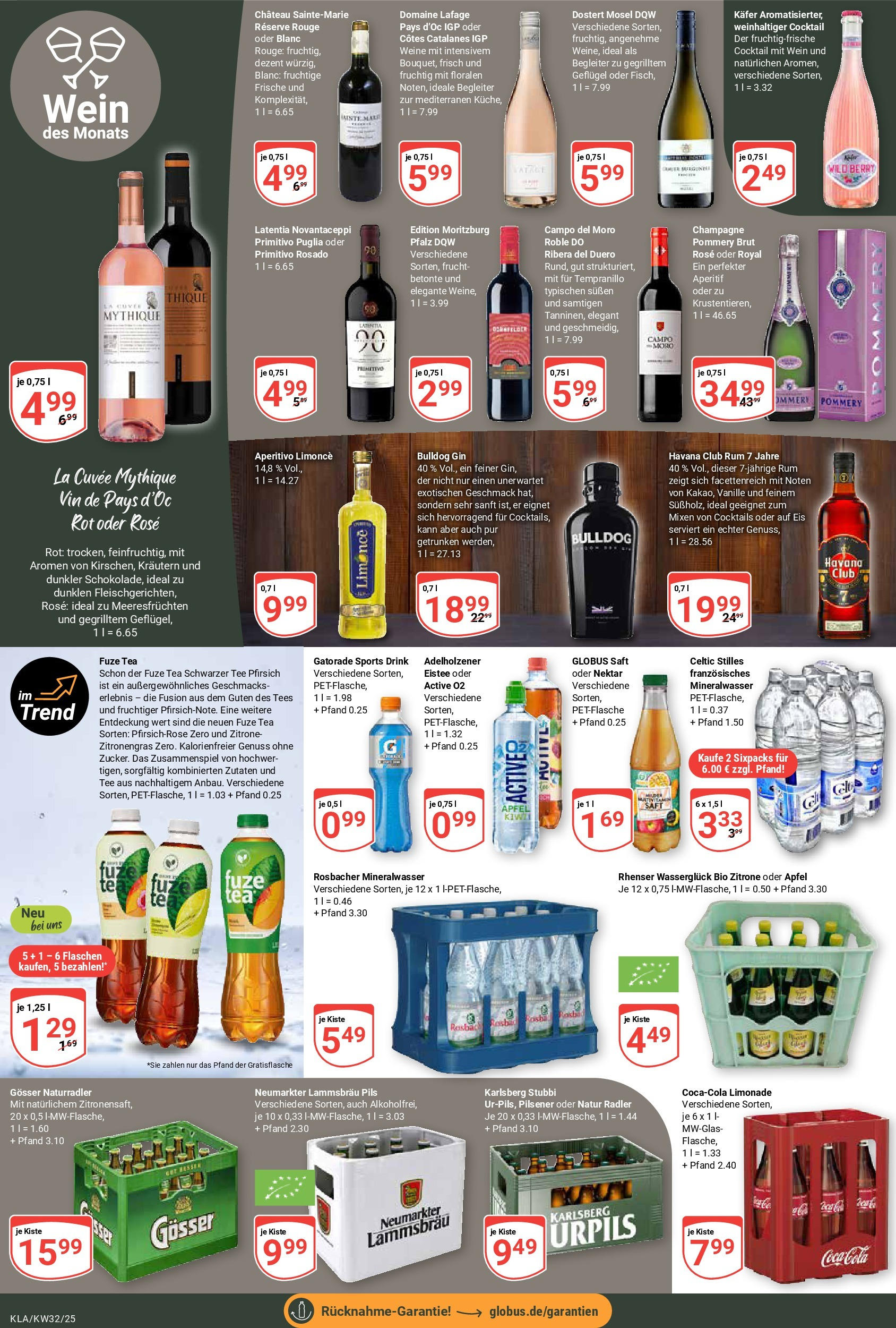 Globus prospekt Kaiserslautern	 (ab 03.08.2025) » Angebote online | Seite: 16 | Produkte: Rum, Äpfel, Saft, Eis