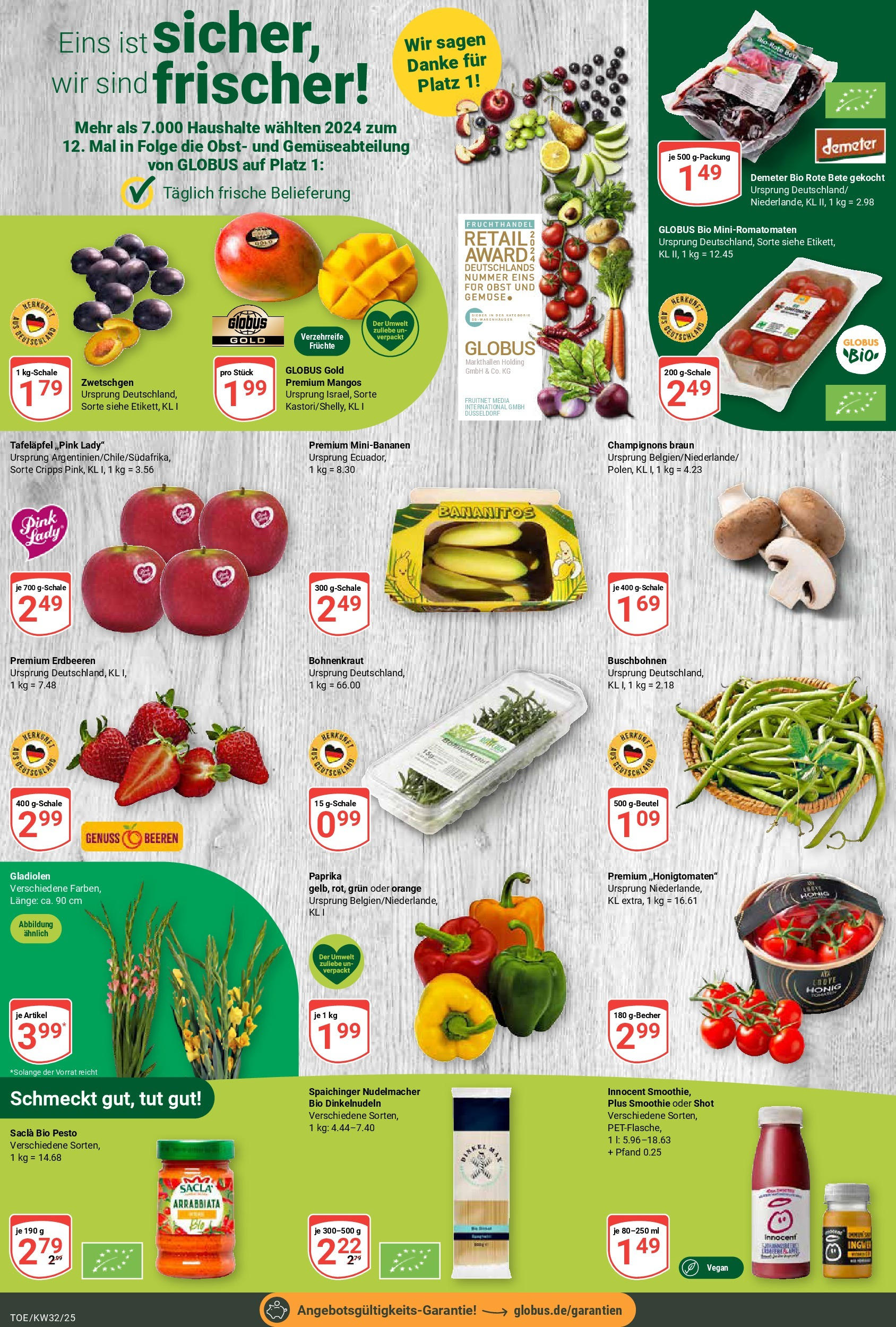 Globus prospekt Tönisvorst (ab 03.08.2025) » Angebote ab Montag | Seite: 8 | Produkte: Zwetschgen, Champignons, Paprika, Erdbeeren Globus prospekt Tönisvorst (ab 03.08.2025) » Angebote online | Seite: 8 | Produkte: Zwetschgen, Champignons, Paprika, Erdbeeren