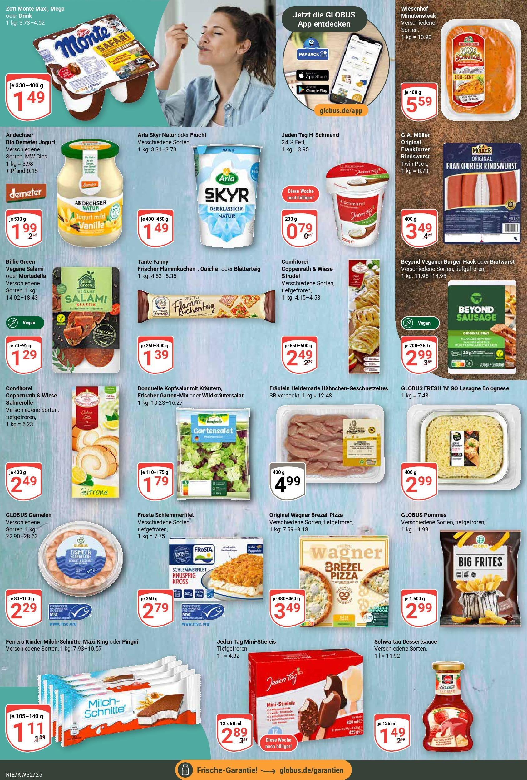 Globus prospekt Bochum-Riemke (ab 03.08.2025) » Angebote ab Montag | Seite: 11 | Produkte: Bratwurst, Frosta, Salami, Pizza Globus prospekt Bochum-Riemke (ab 03.08.2025) » Angebote online | Seite: 11 | Produkte: Bratwurst, Frosta, Salami, Pizza