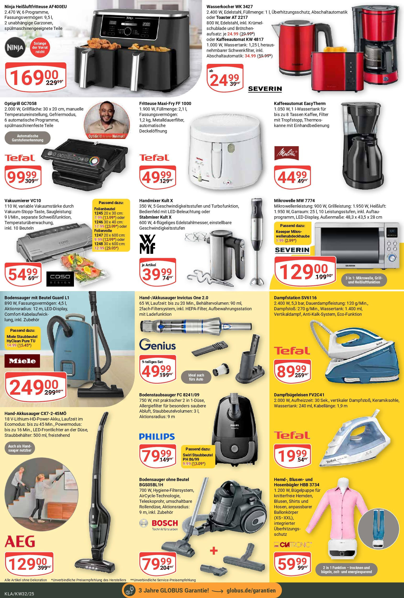 Globus prospekt Kaiserslautern	 (ab 03.08.2025) » Angebote online | Seite: 23 | Produkte: Bosch, Toaster, Handmixer, Stabmixer