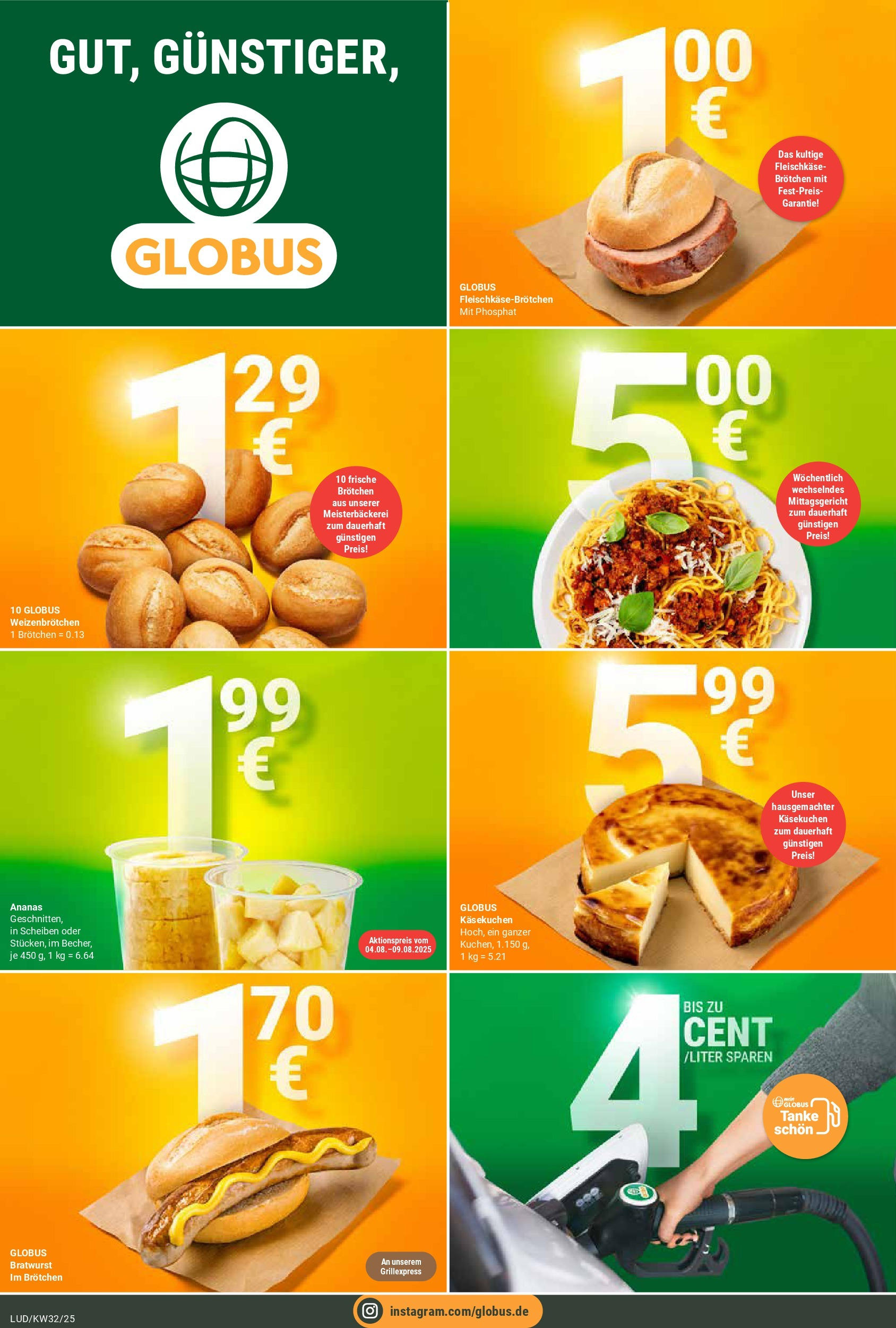 Globus prospekt Ludwigshafen-Oggersheim (ab 03.08.2025) » Angebote ab Montag | Seite: 13 | Produkte: Bratwurst, Ananas Globus prospekt Ludwigshafen-Oggersheim (ab 03.08.2025) » Angebote online | Seite: 13 | Produkte: Bratwurst, Ananas