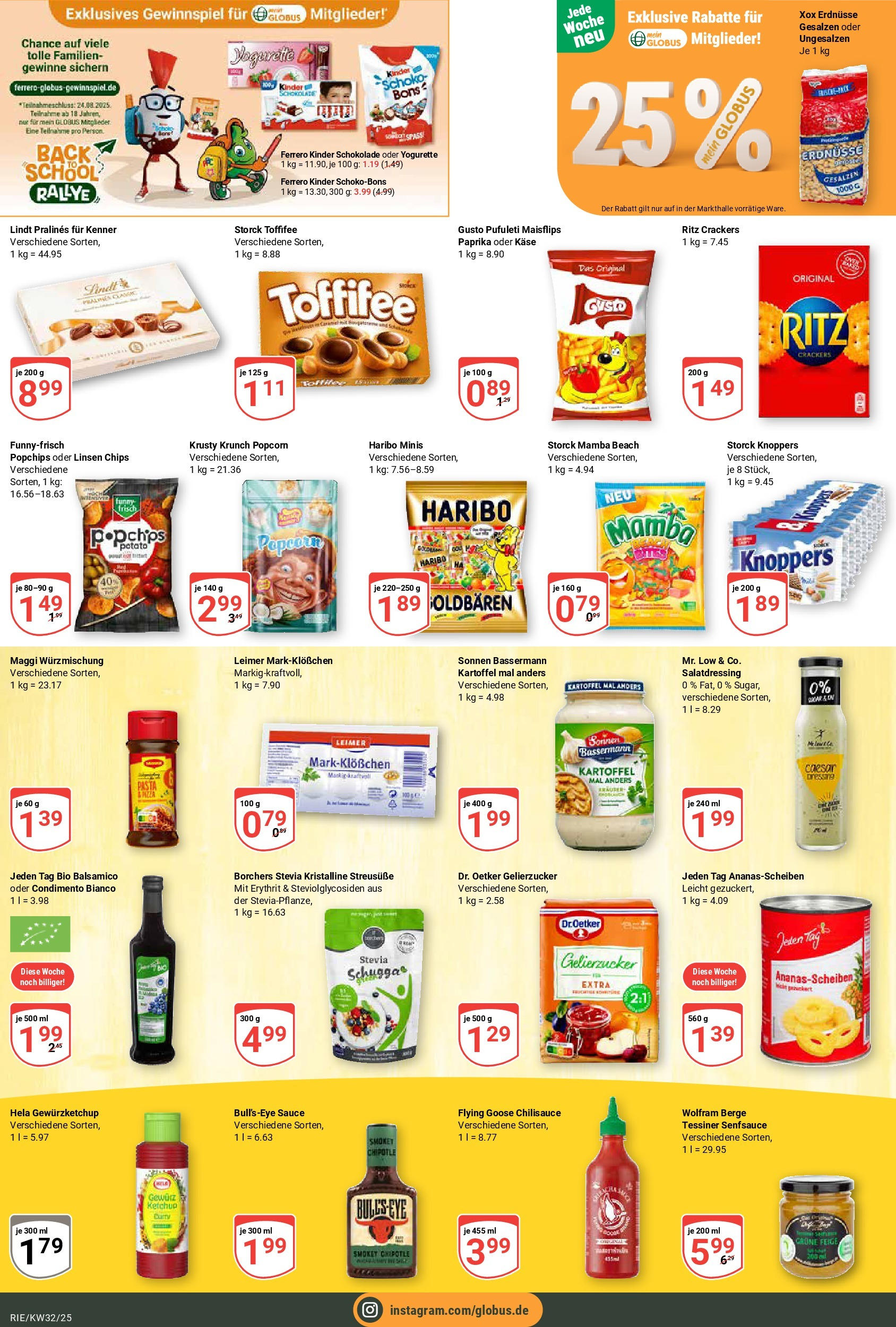 Globus prospekt Bochum-Riemke (ab 03.08.2025) » Angebote ab Montag | Seite: 15 | Produkte: Maggi, Paprika, Lindt, Chips Globus prospekt Bochum-Riemke (ab 03.08.2025) » Angebote online | Seite: 15 | Produkte: Maggi, Paprika, Lindt, Chips