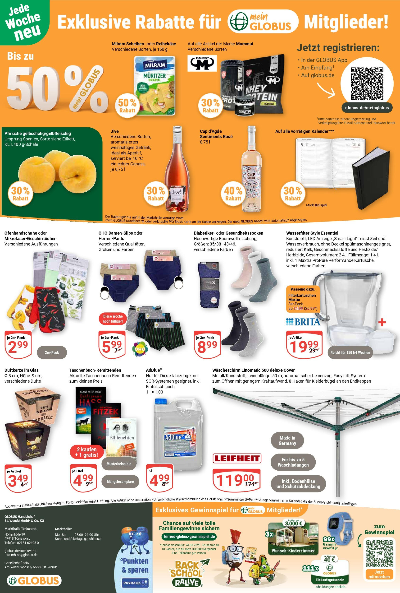 Globus prospekt Tönisvorst (ab 03.08.2025) » Angebote ab Montag | Seite: 30 | Produkte: Kleiderbügel, Milram, Reibekase, Telefon Globus prospekt Tönisvorst (ab 03.08.2025) » Angebote online | Seite: 30 | Produkte: Kleiderbügel, Milram, Reibekase, Telefon