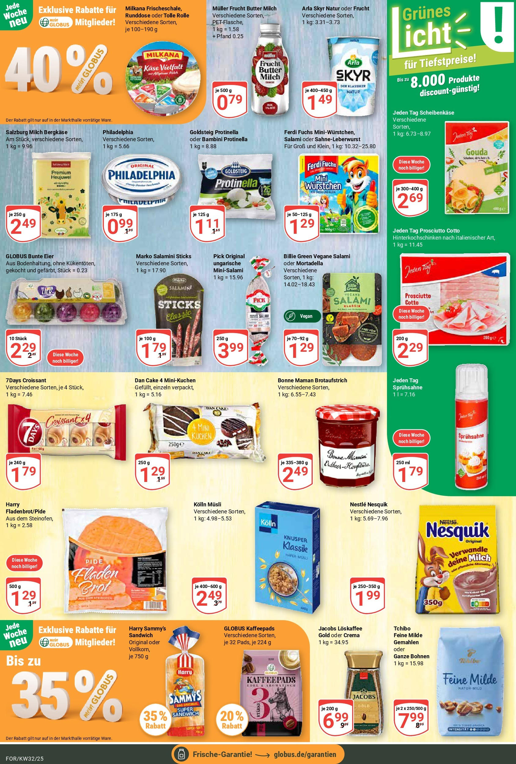 Globus prospekt Forchheim	 (ab 03.08.2025) » Angebote online | Seite: 12 | Produkte: Milch, Butter, Salami, Kuchen
