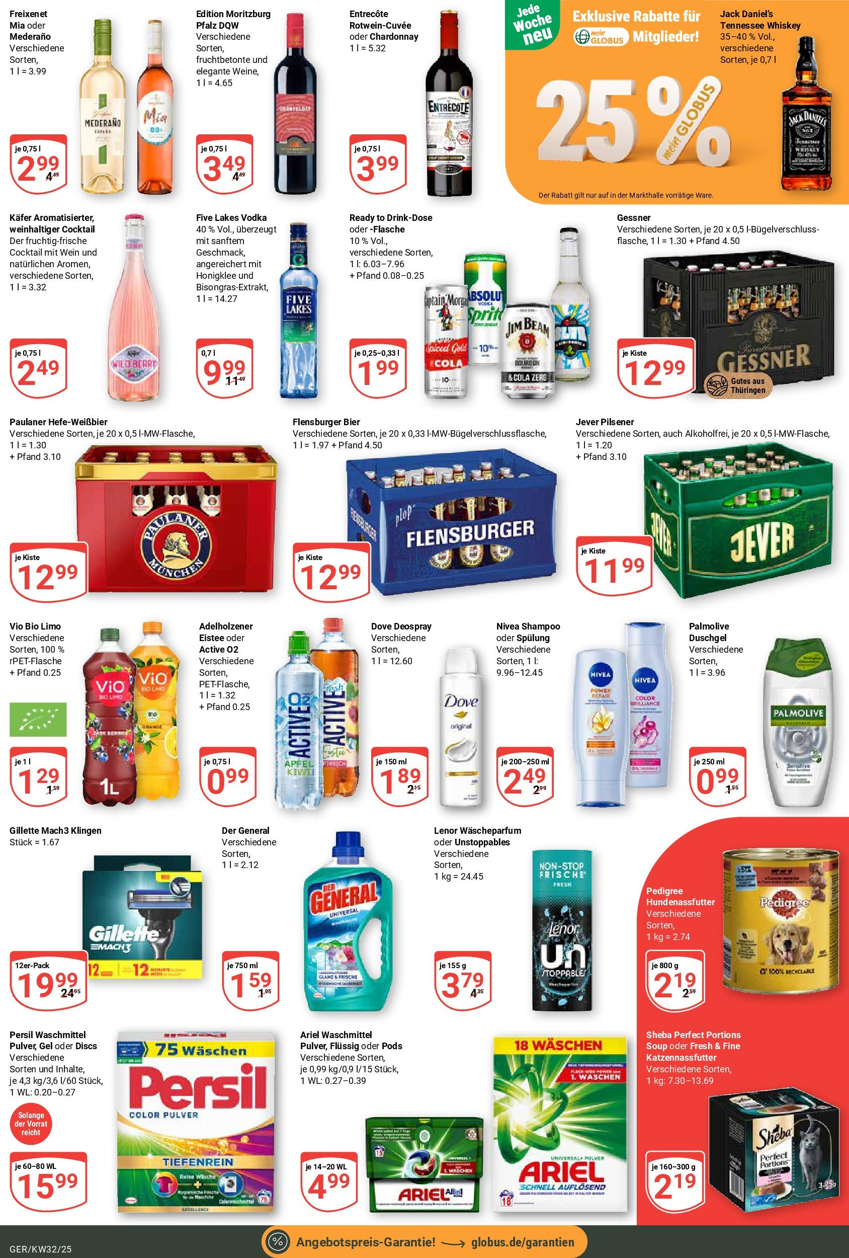 Globus prospekt Gera	 (ab 03.08.2025) » Angebote online | Seite: 9 | Produkte: Bier, Adelholzener, Shampoo, Spülung