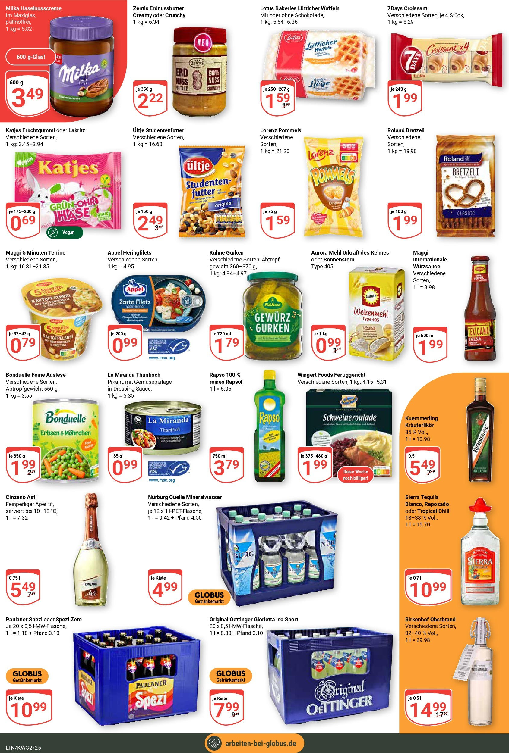 Globus prospekt Homburg-Einöd	 (ab 03.08.2025) » Angebote online | Seite: 4 | Produkte: Mehl, Rapsöl, Tequila, Erbsen