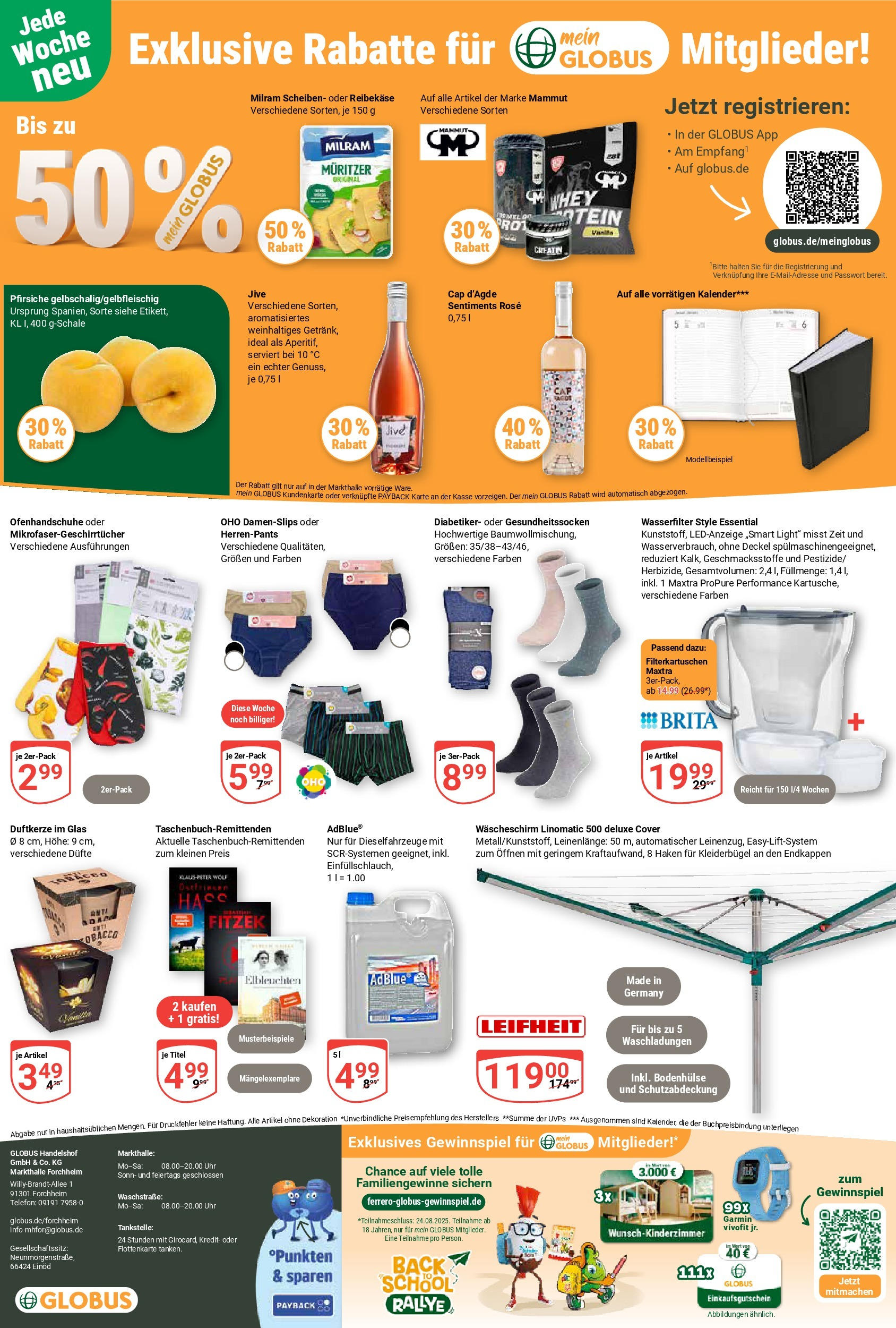 Globus prospekt Forchheim	 (ab 03.08.2025) » Angebote online | Seite: 27 | Produkte: Kleiderbügel, Milram, Telefon, Uhr