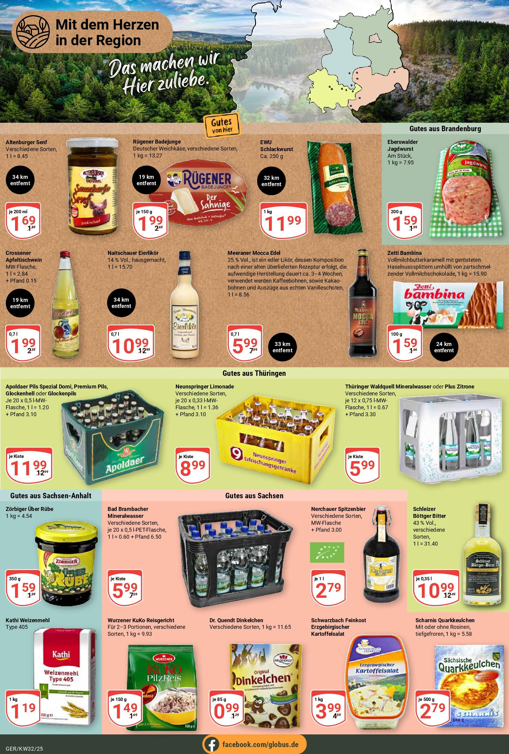 Globus prospekt Gera	 (ab 03.08.2025) » Angebote online | Seite: 19 | Produkte: Bad, Limonade, Weizenmehl, Mineralwasser