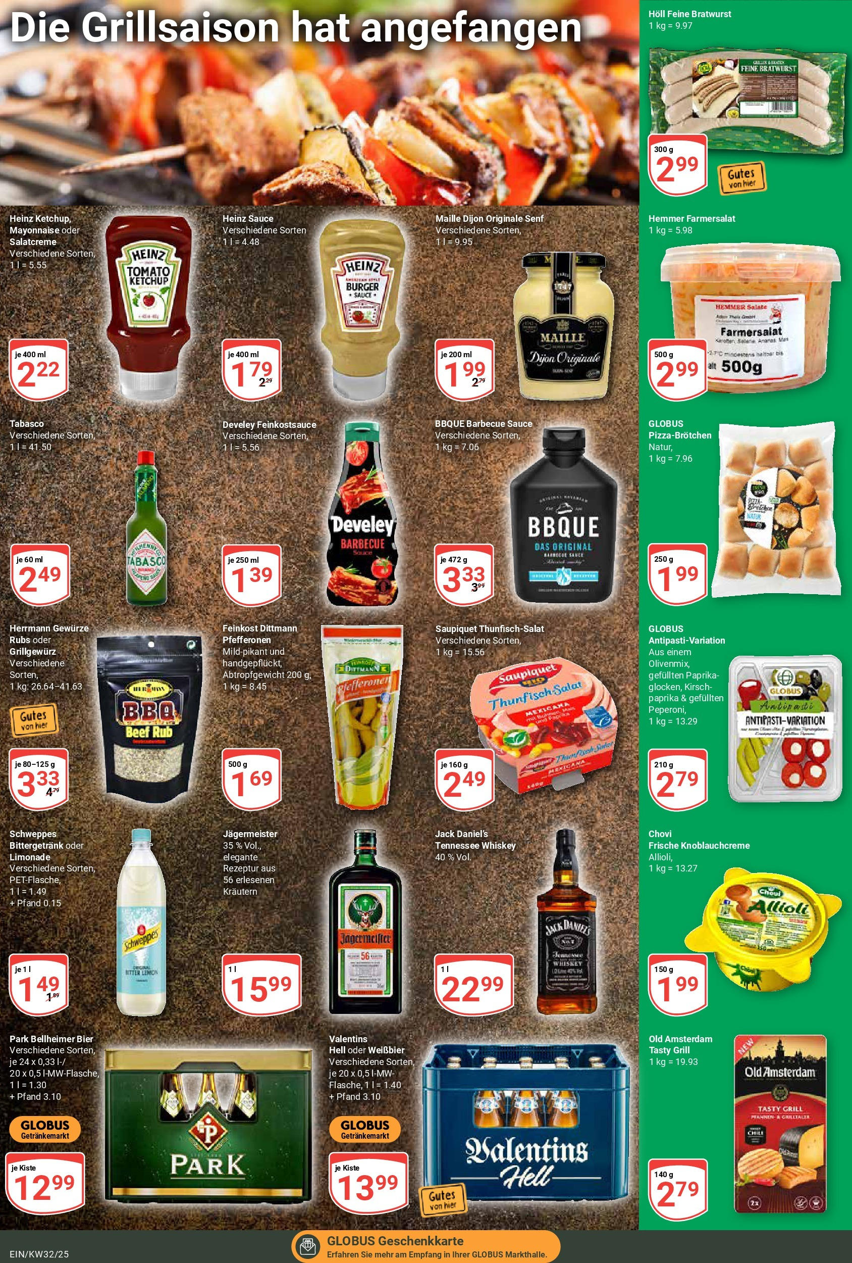 Globus prospekt Homburg-Einöd	 (ab 03.08.2025) » Angebote online | Seite: 15 | Produkte: Bier, Burger, Jack Daniel's, Ketchup