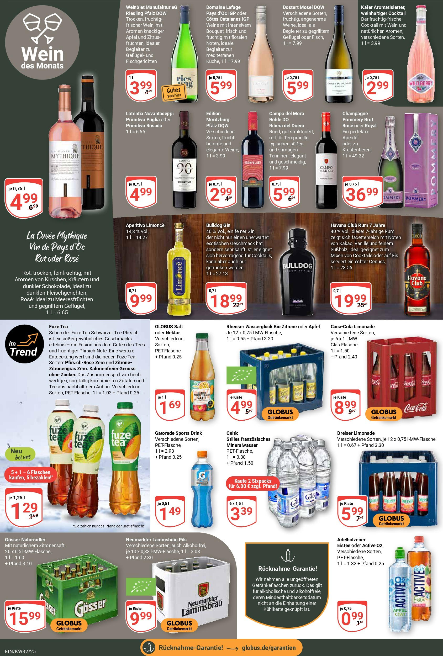 Globus prospekt Homburg-Einöd	 (ab 03.08.2025) » Angebote online | Seite: 18 | Produkte: Zitronengras, Rum, Äpfel, Limonade