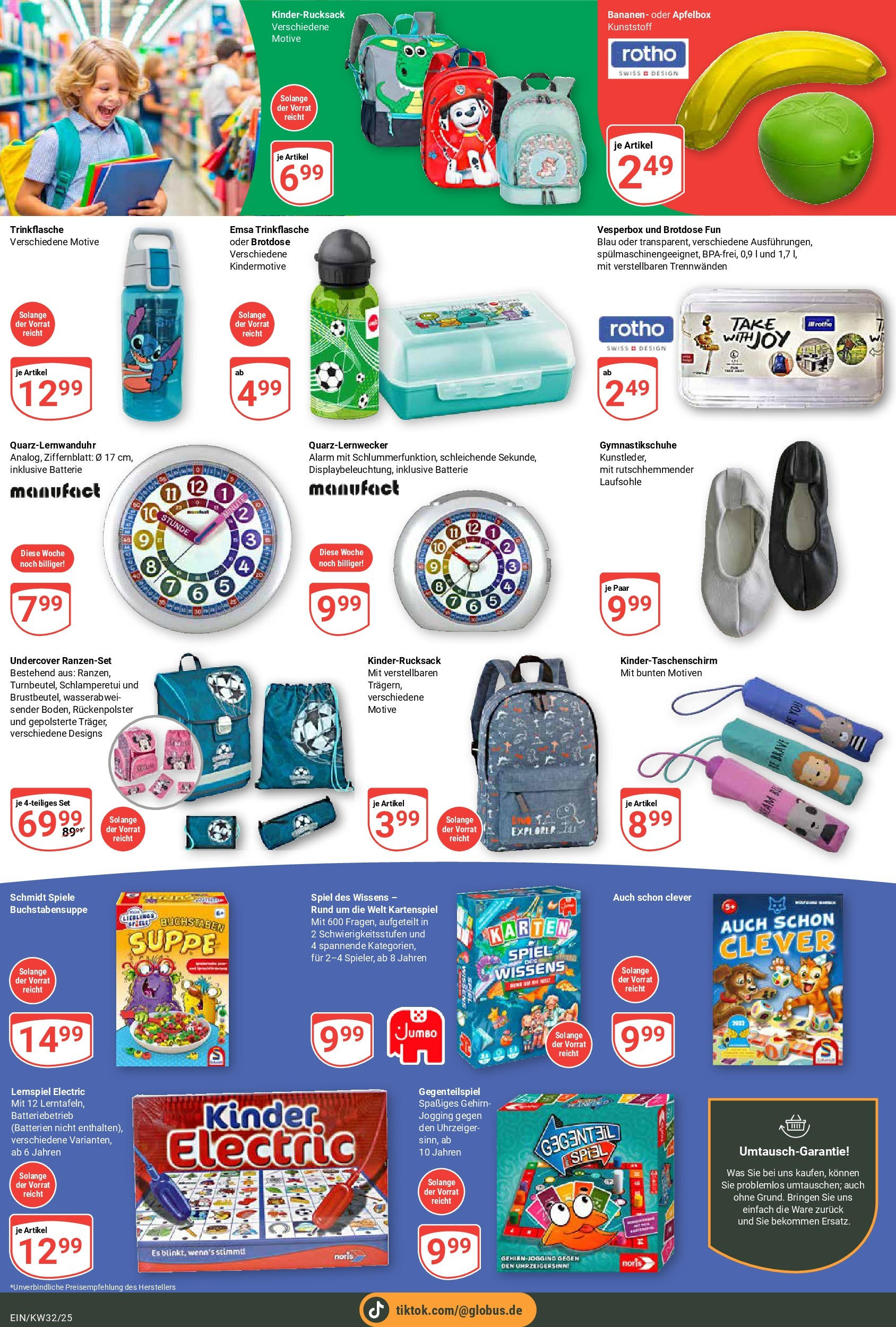 Globus prospekt Homburg-Einöd	 (ab 03.08.2025) » Angebote online | Seite: 26 | Produkte: Spiel, Batterien, Batterie, Bananen
