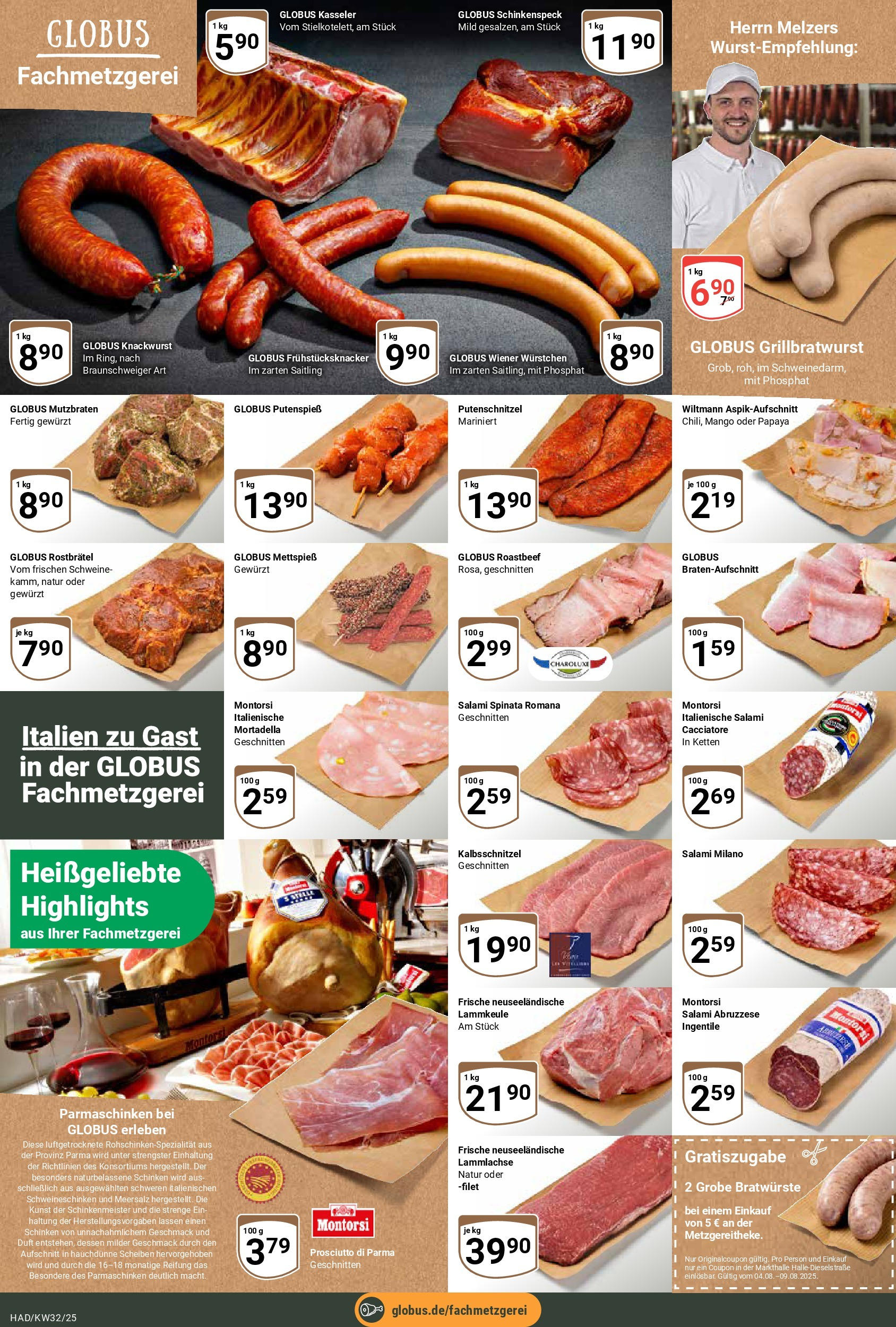 Globus prospekt Halle (saale)	 (ab 03.08.2025) » Angebote online | Seite: 12 | Produkte: Wiener wurstchen, Duft, Mango, Salami
