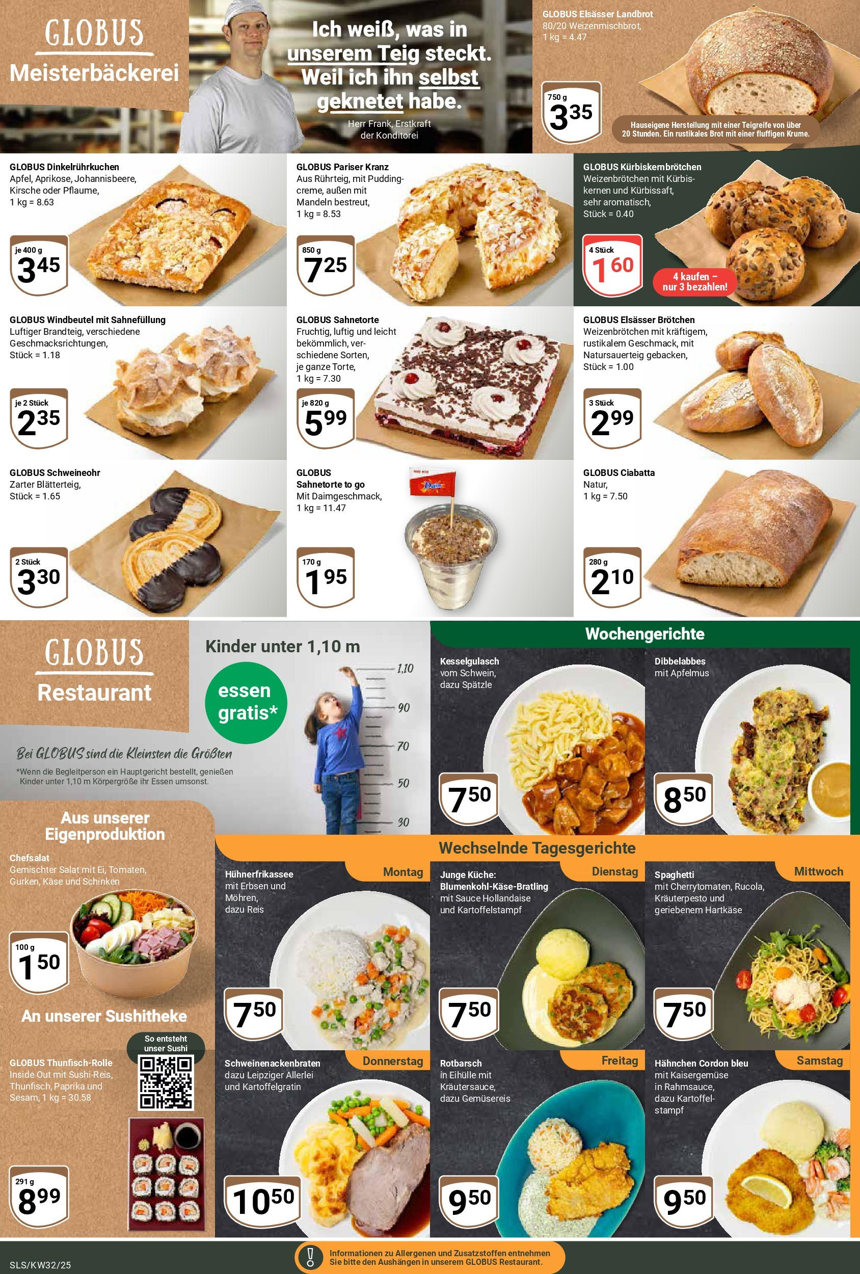 Globus prospekt Saarlouis	 (ab 03.08.2025) » Angebote online | Seite: 7 | Produkte: Mandeln, Paprika, Kürbis, Salat