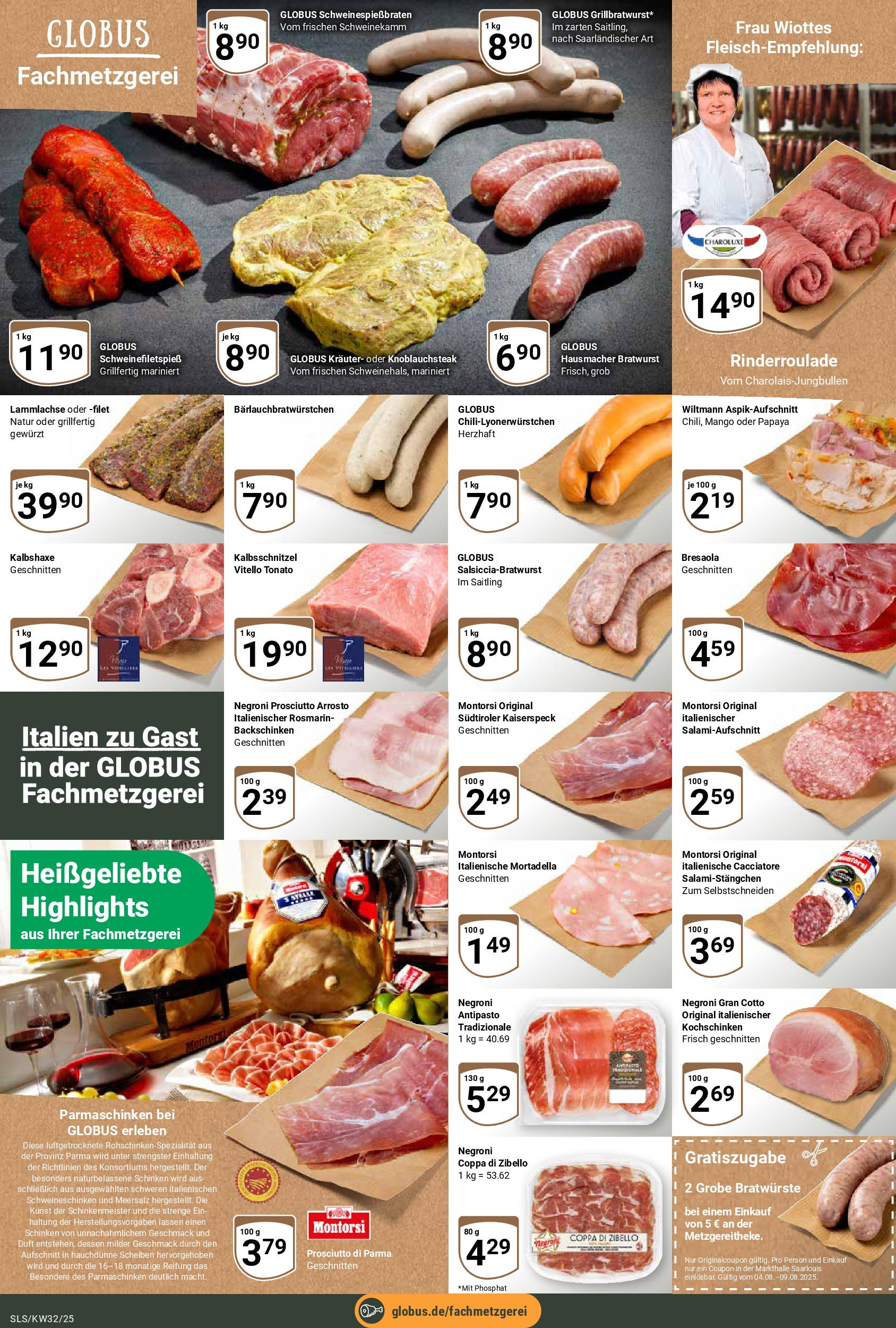 Globus prospekt Saarlouis	 (ab 03.08.2025) » Angebote online | Seite: 8 | Produkte: Bratwurst, Duft, Mango, Schinken
