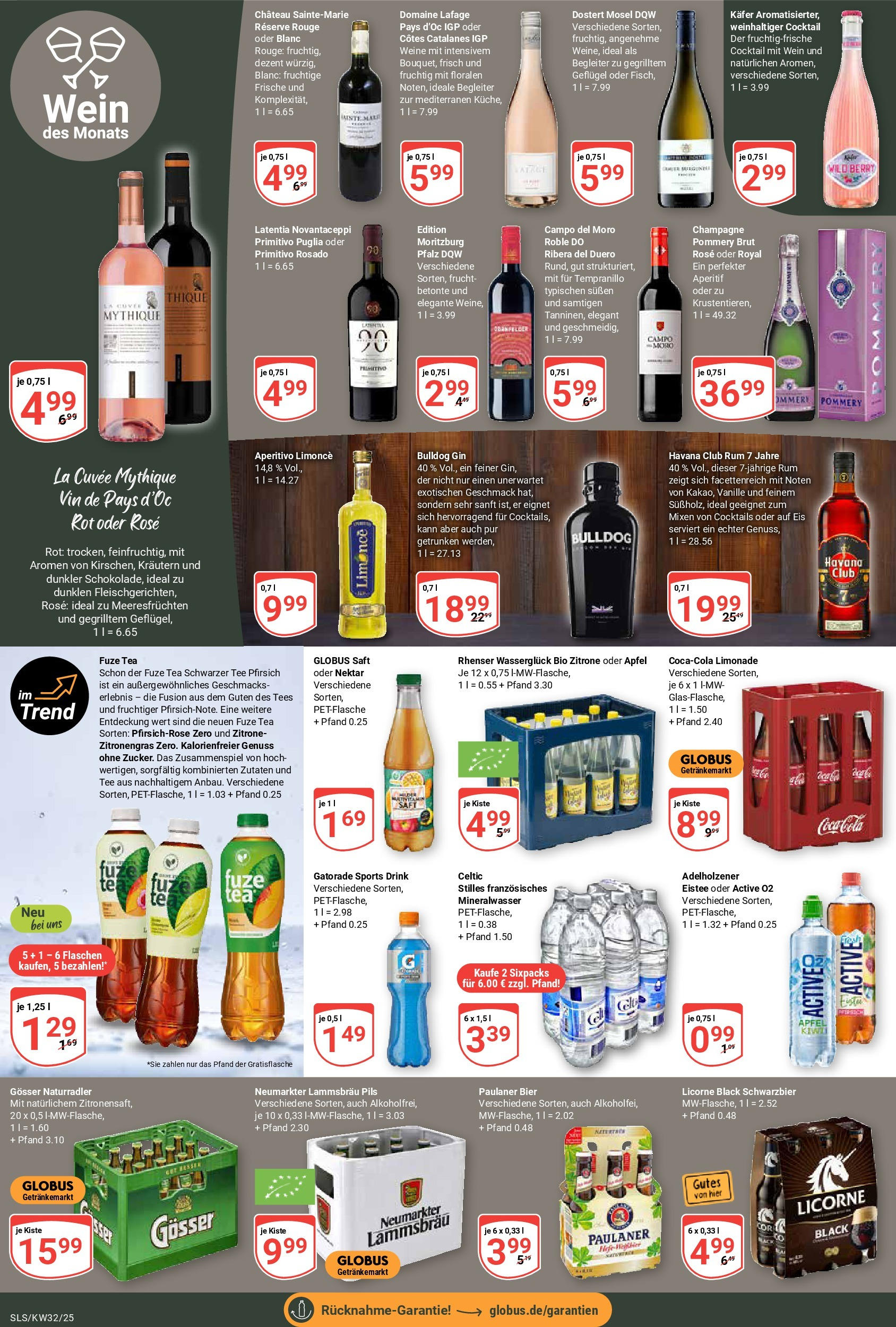 Globus prospekt Saarlouis	 (ab 03.08.2025) » Angebote online | Seite: 15 | Produkte: Havana club, Rum, Zitrone, Gin